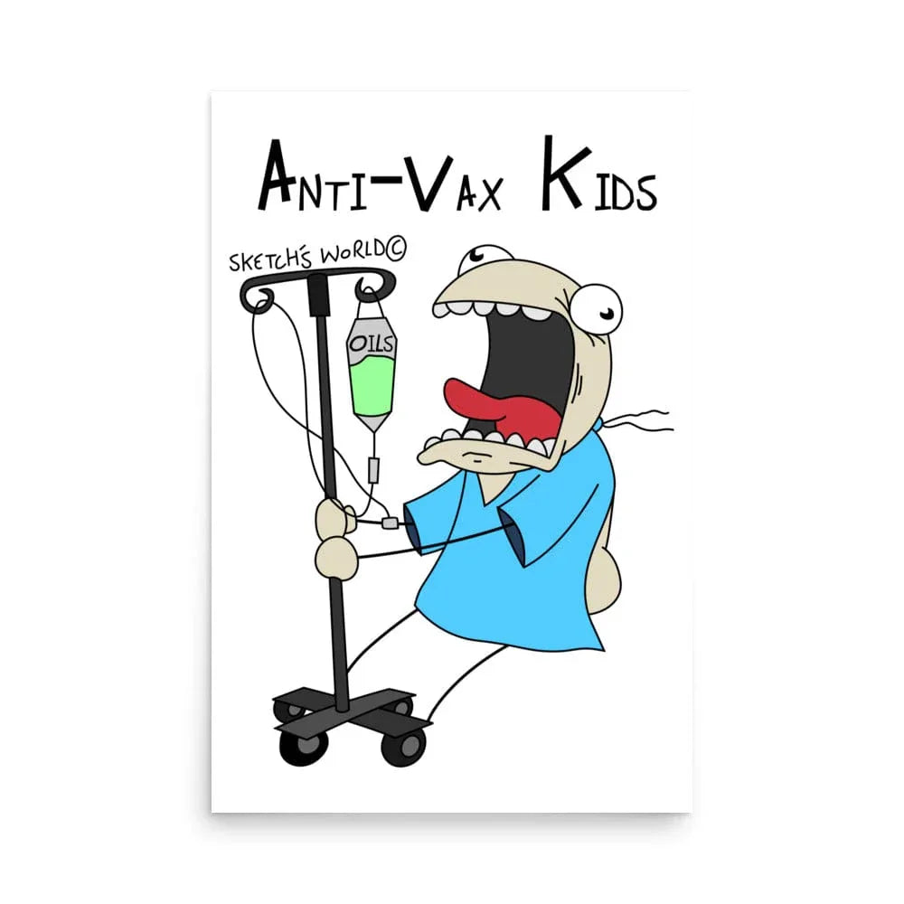 Tactical Gear Junkie 24″×36″ Sketch's World © Officially Licensed - Anti-Vax Kids Poster