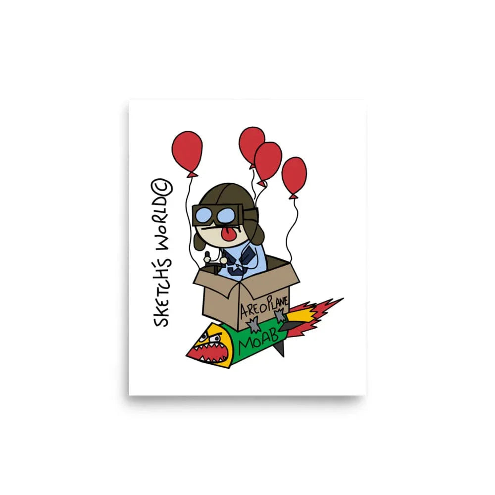 Tactical Gear Junkie 8″×10″ Sketch's World © Officially Licensed - Air Force MOAB Poster