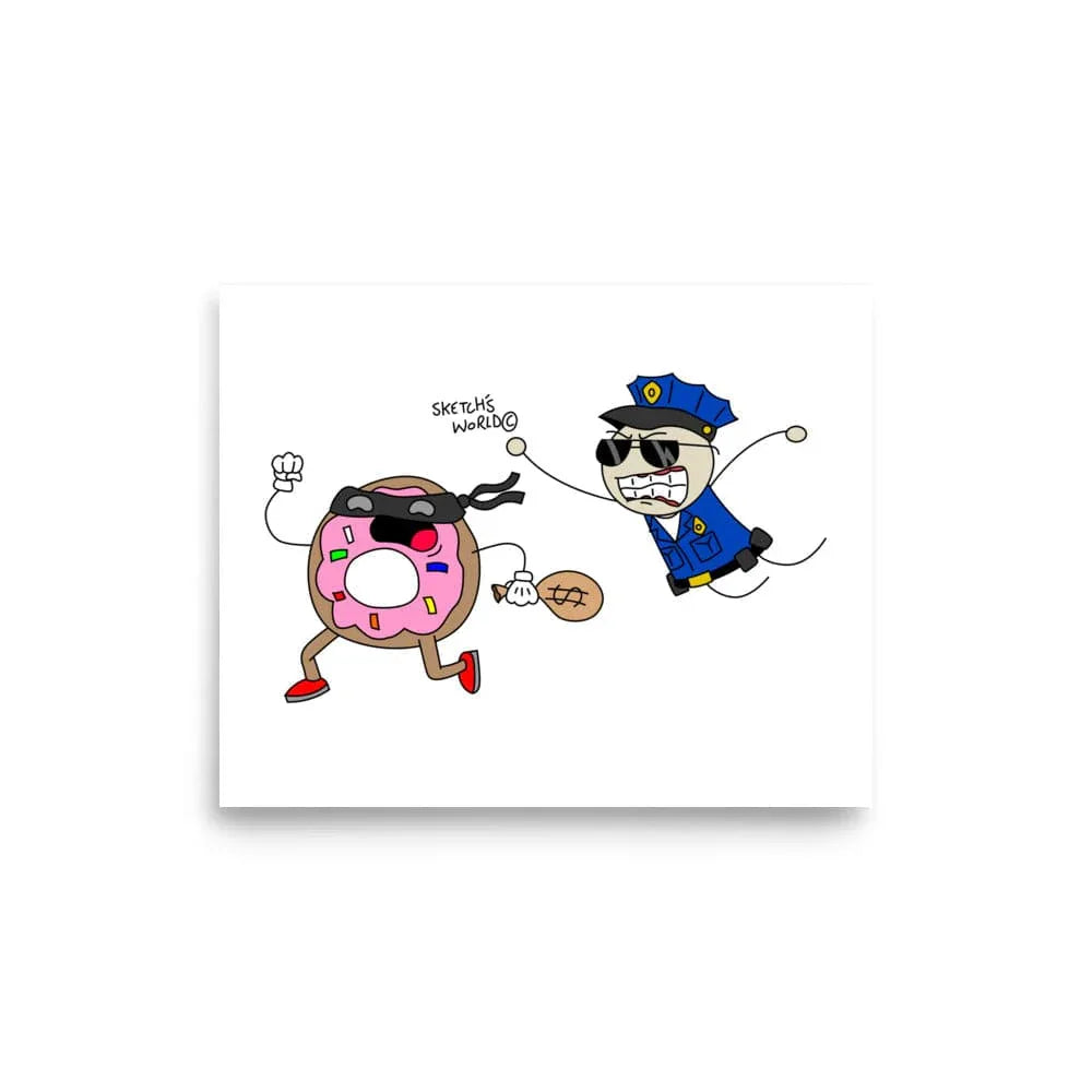 Tactical Gear Junkie 8″×10″ Sketch's World © Officially Licensed - Police & Donut Poster