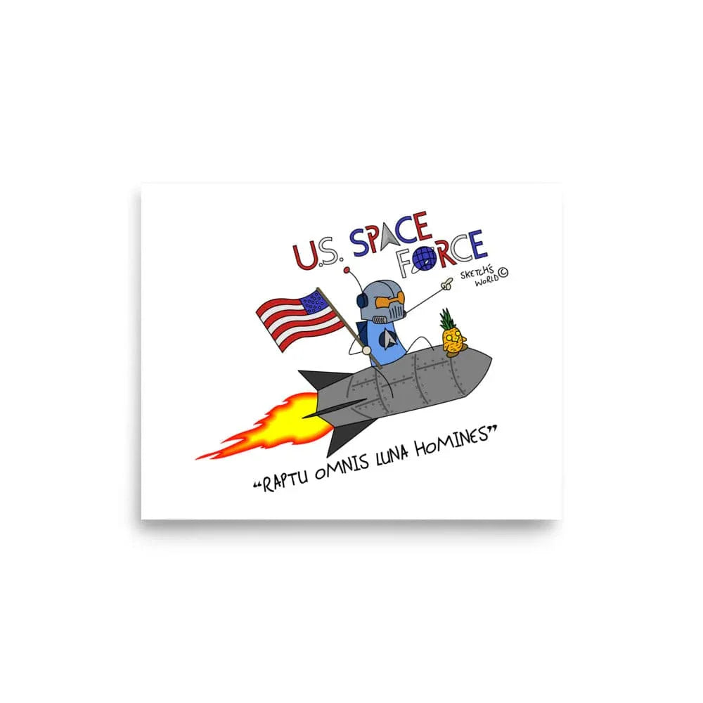 Tactical Gear Junkie 8″×10″ Sketch's World © Officially Licensed - US Space Force Poster