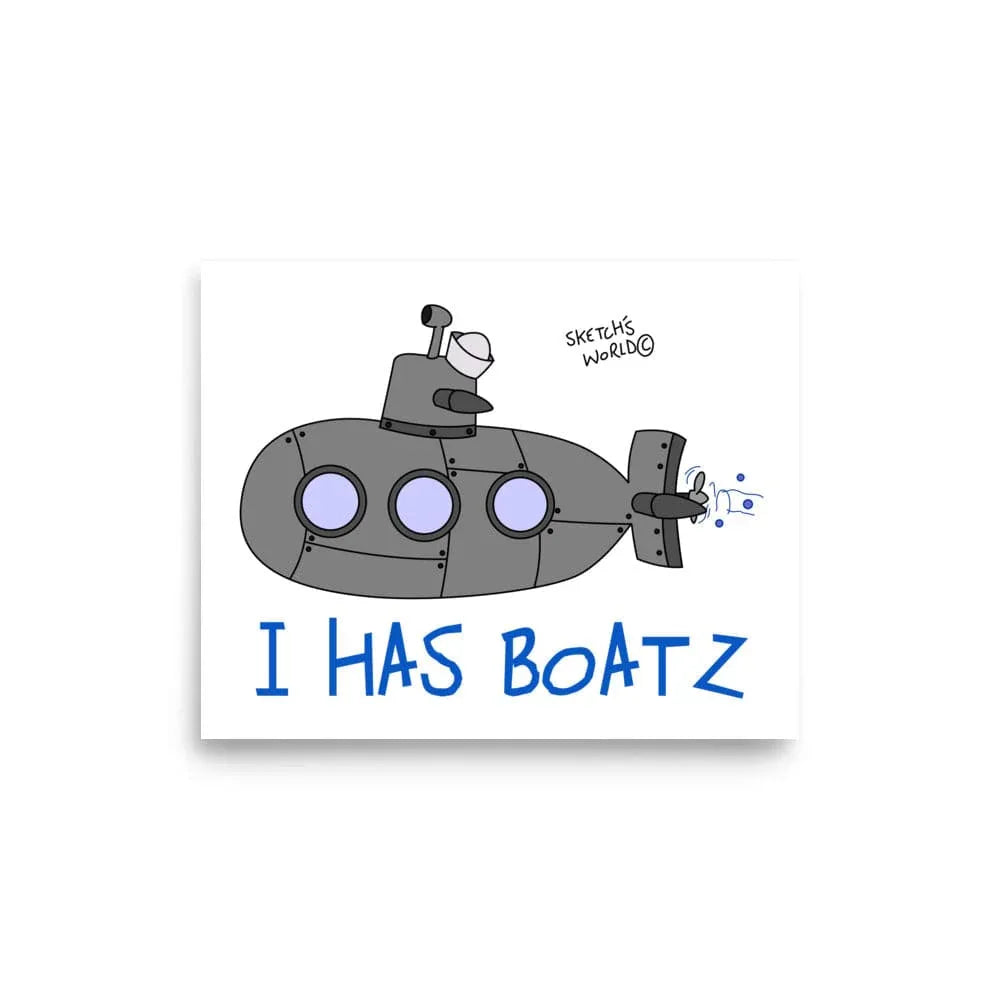 Tactical Gear Junkie 8″×10″ Sketch's World © Officially Licensed - Navy Submarine Poster