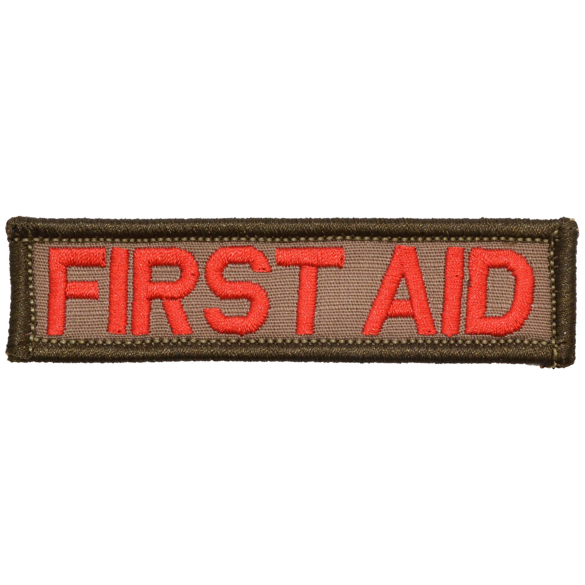 Tactical Gear Junkie Patches Coyote Brown First Aid - 1x3.75 Patch