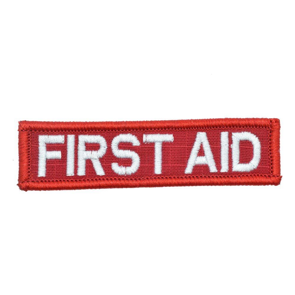 Tactical Gear Junkie Patches Red w/ White First Aid - 1x3.75 Patch