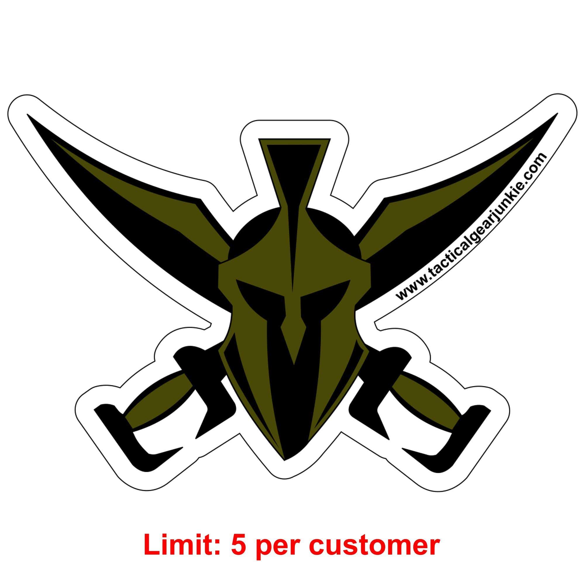 Tactical Gear Junkie Spartan Helmet Logo - 4 inch Sticker