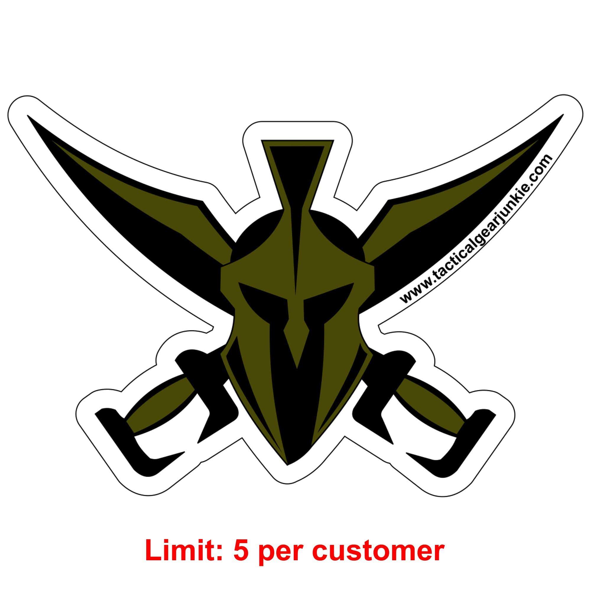 Tactical Gear Junkie Stickers Tactical Gear Junkie Spartan Helmet Logo - 4 inch Sticker