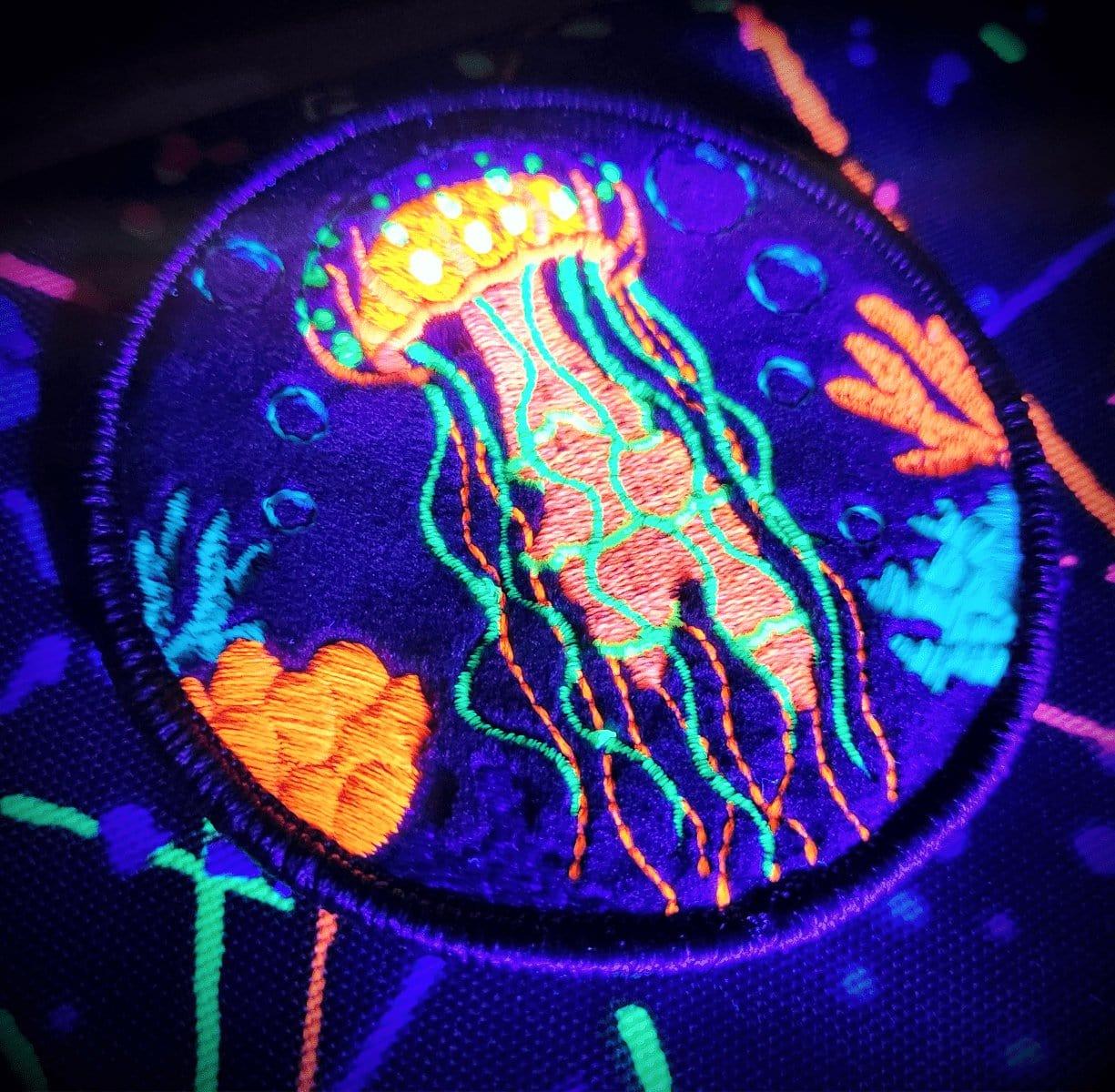 Tactical Gear Junkie Patches Blacklight Jellyfish - 3.5" Round Patch