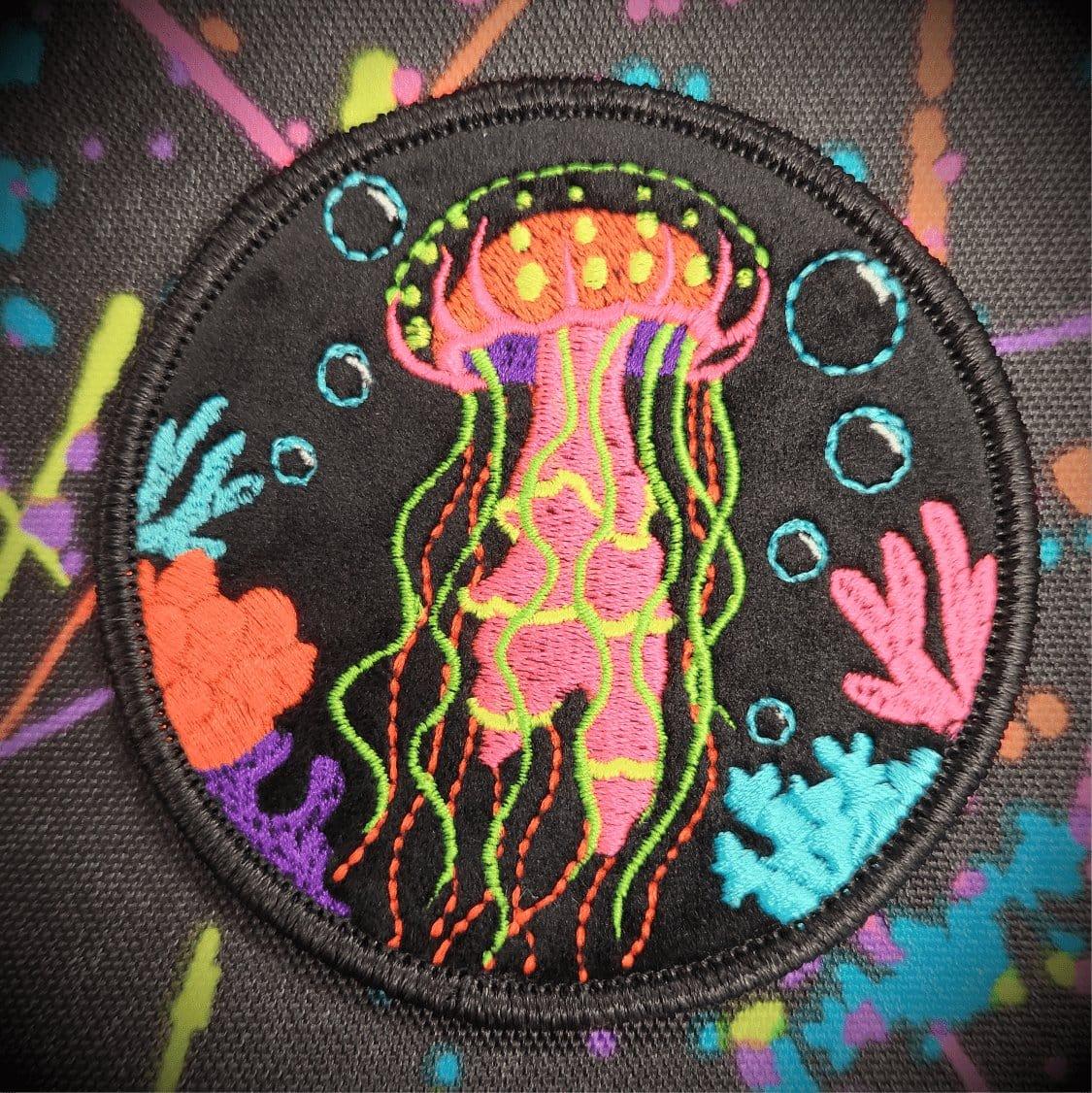 Tactical Gear Junkie Patches Blacklight Jellyfish - 3.5" Round Patch