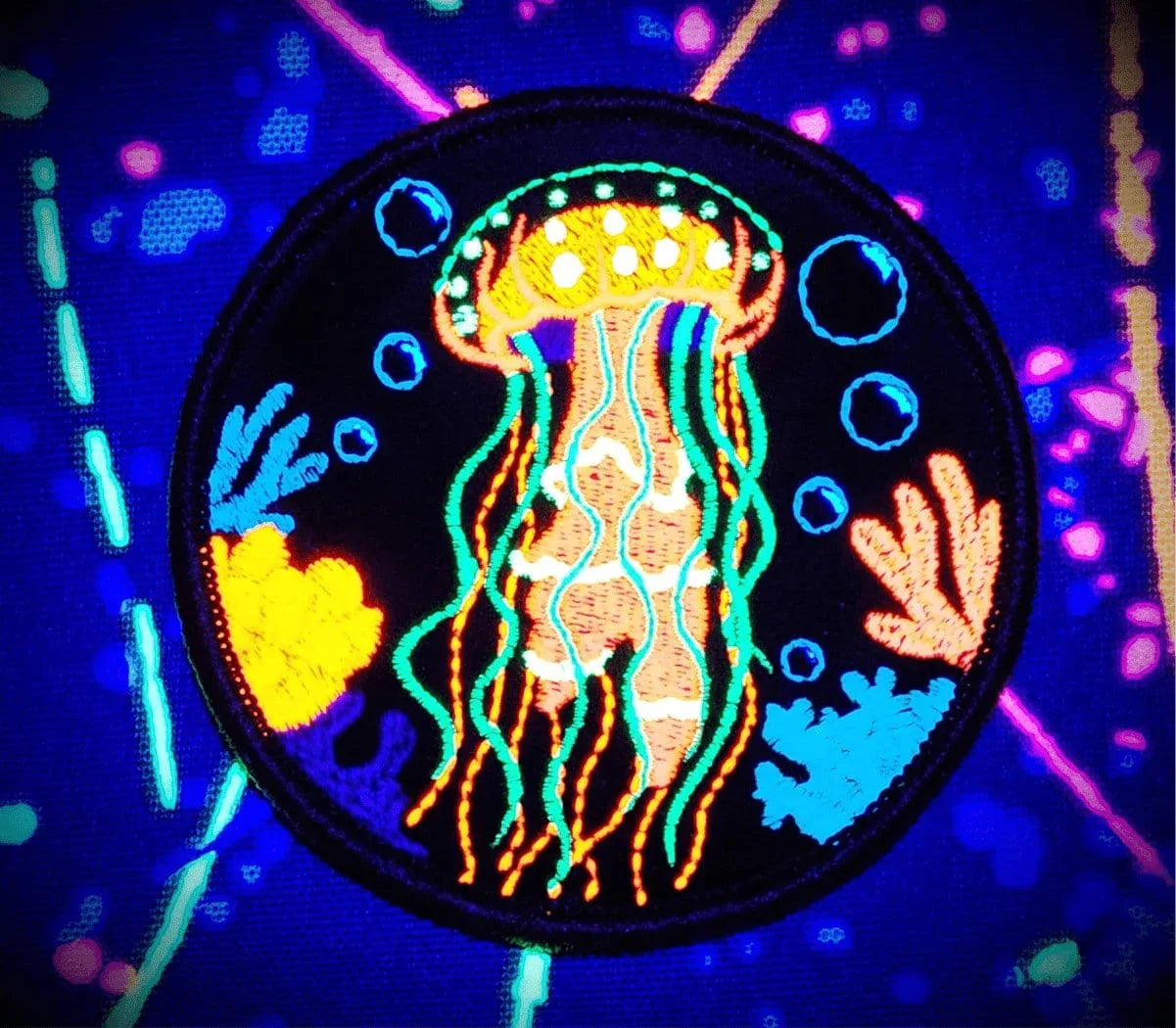 Tactical Gear Junkie Patches Blacklight Dark Blacklight Cat Felt Patch