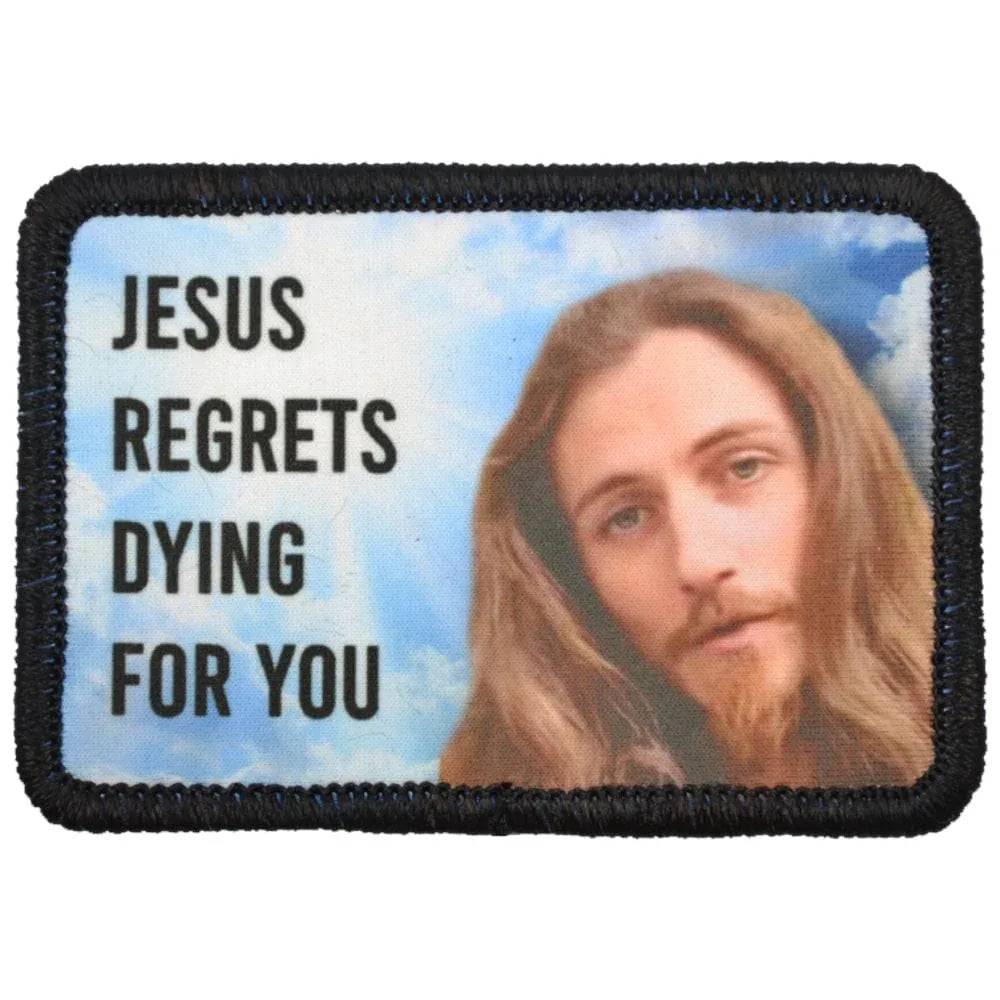 Tactical Gear Junkie Patches Jesus Regrets - 2x3 Sublimation Patch