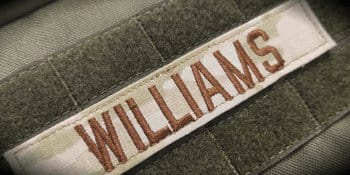 Tactical Gear Junkie Name Tapes Spice Brown 2 Piece Custom Air Force Name Tape Set - SEW ON - 3-Color OCP