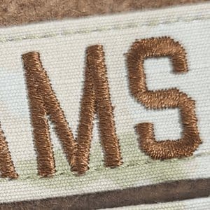 Tactical Gear Junkie Name Tapes Spice Brown 2 Piece Custom Air Force Name Tape Set w/ Hook Fastener Backing - 3-Color OCP