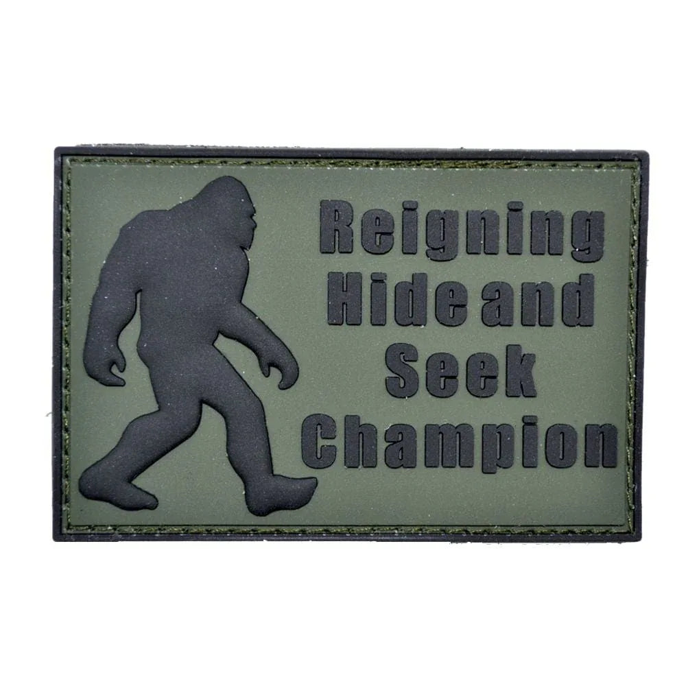 Tactical Gear Junkie Patches Olive Drab Reigning Hide and Seek Champion - PVC Patch