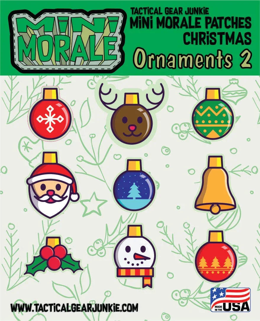 Tactical Gear Junkie Mini Morale - Christmas Ornament Patch Pack 2