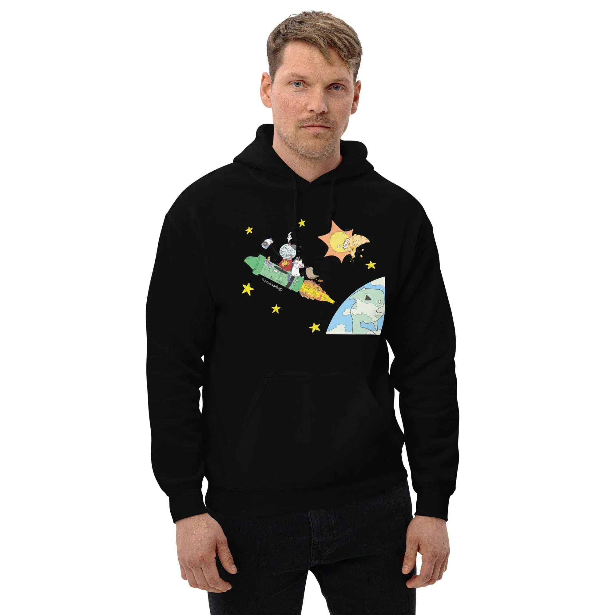Tactical Gear Junkie Black / S Sketch's World © Officially Licensed - Marine & Rocket Unisex Hoodie