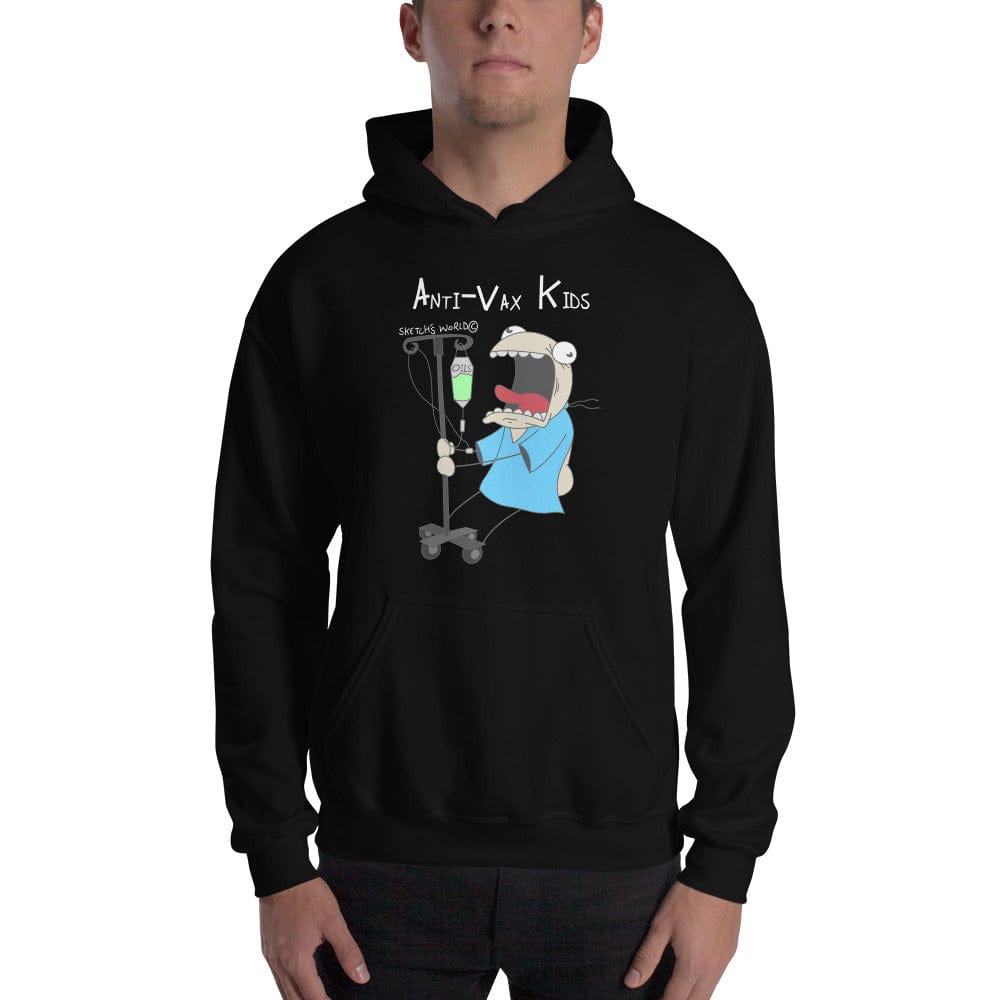 Tactical Gear Junkie Black / S Sketch's World © Officially Licensed - Anti-Vax Kids Unisex Hoodie