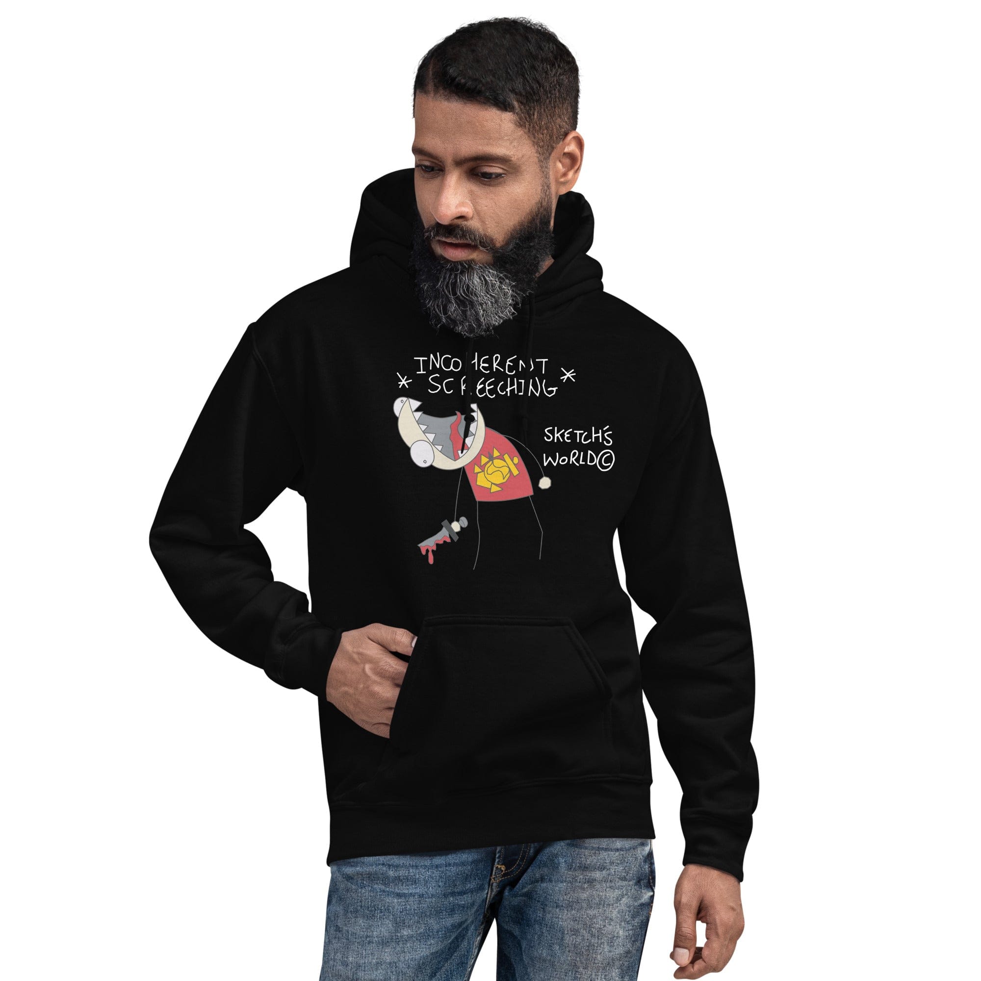 Tactical Gear Junkie Black / S Sketch's World © Officially Licensed - Incoherent Screeching Marine Unisex Hoodie