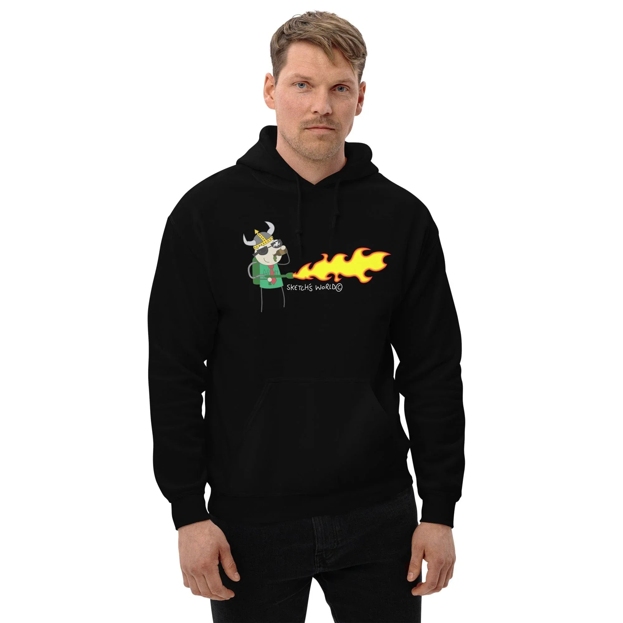 Tactical Gear Junkie Black / S Sketch's World © Officially Licensed - Army Flamethrower Unisex Hoodie