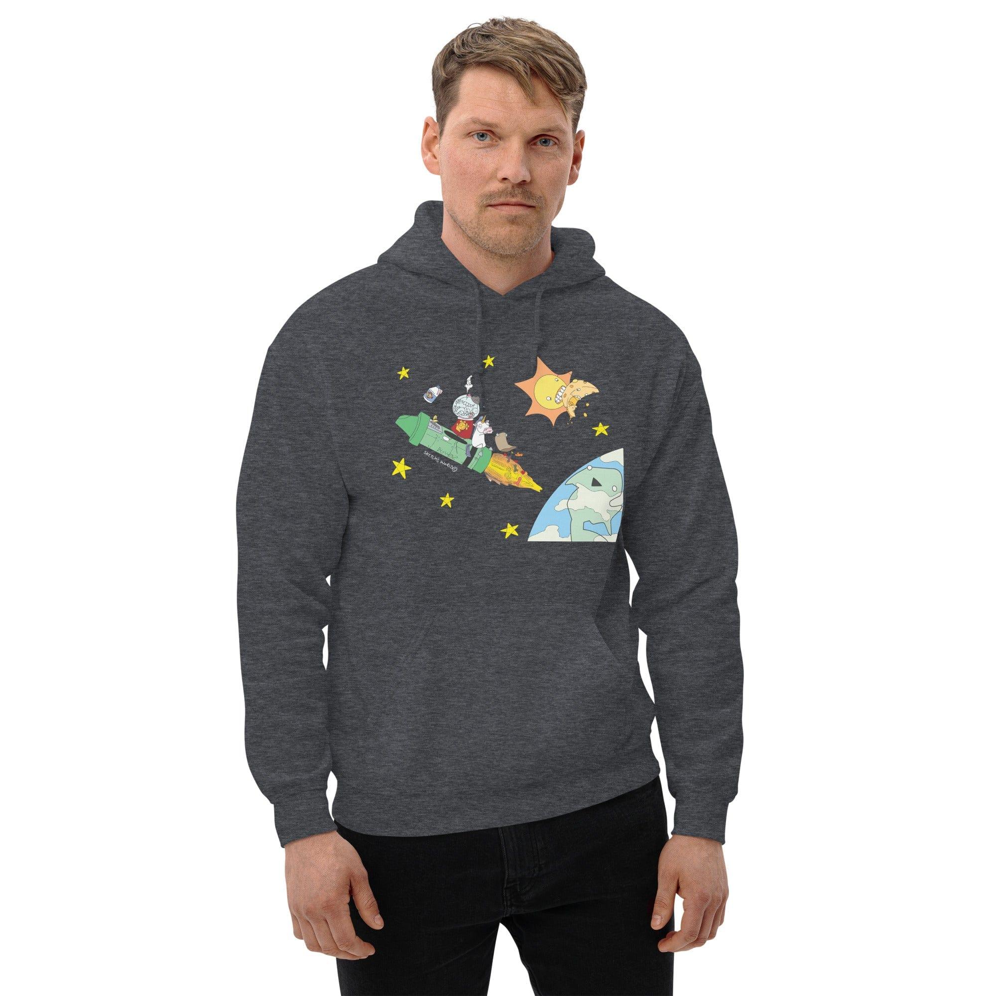 Tactical Gear Junkie Dark Heather / S Sketch's World © Officially Licensed - Marine & Rocket Unisex Hoodie