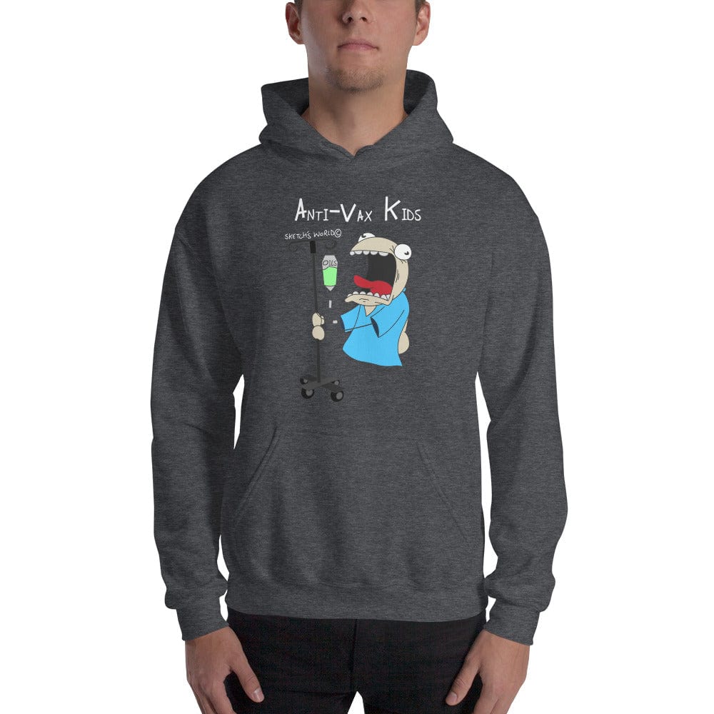 Tactical Gear Junkie Dark Heather / S Sketch's World © Officially Licensed - Anti-Vax Kids Unisex Hoodie