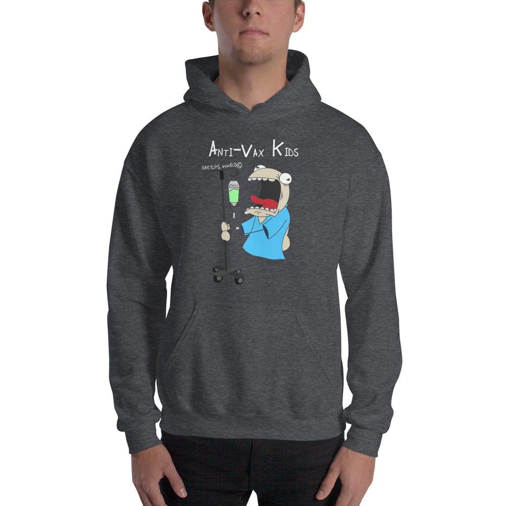 Tactical Gear Junkie Dark Heather / S Sketch's World © Officially Licensed - Anti-Vax Kids Unisex Hoodie
