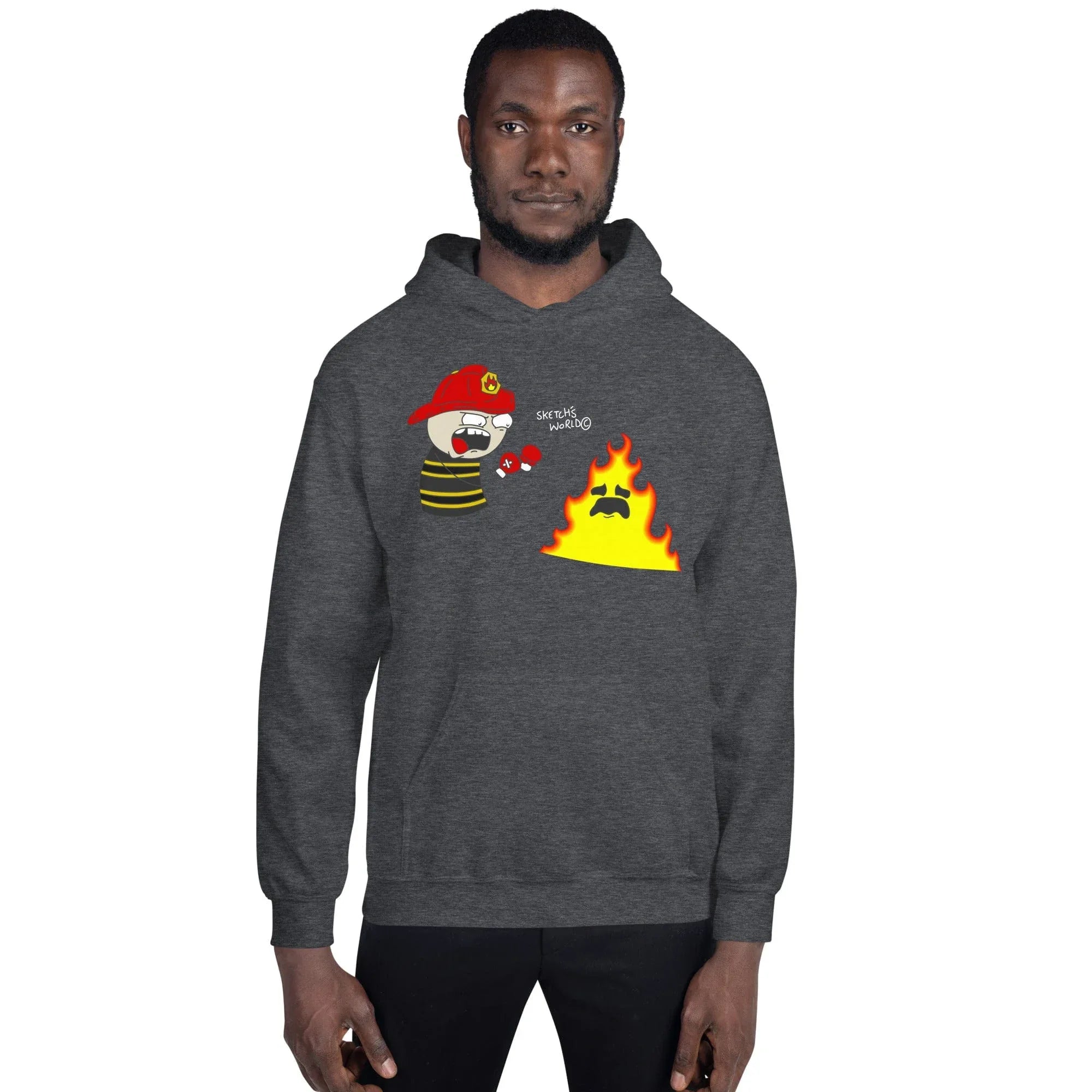 Tactical Gear Junkie Dark Heather / S Sketch's World © Officially Licensed - Firefighter Unisex Hoodie