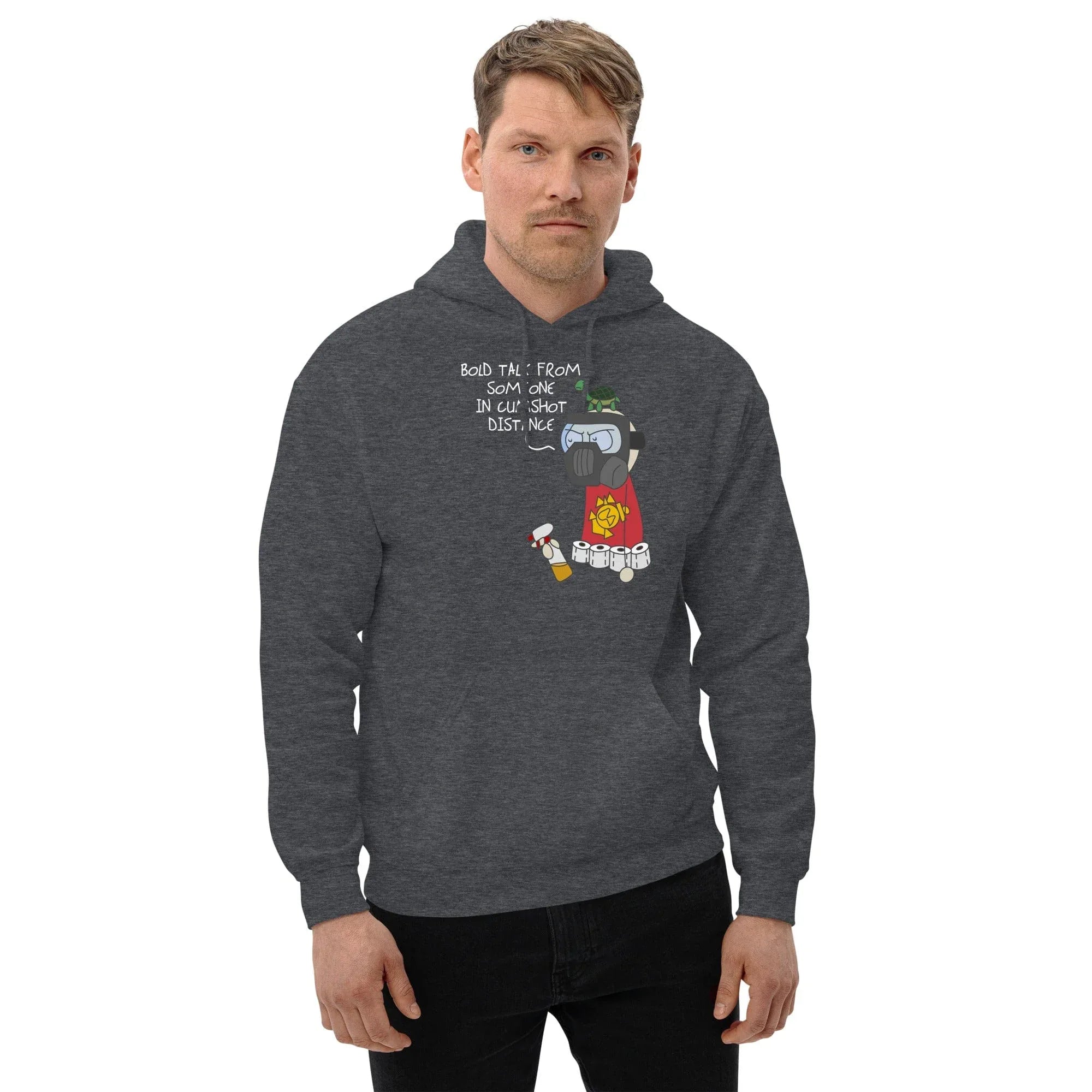 Tactical Gear Junkie Dark Heather / S Sketch's World © Officially Licensed - Cumshot Distance Marine Unisex Hoodie