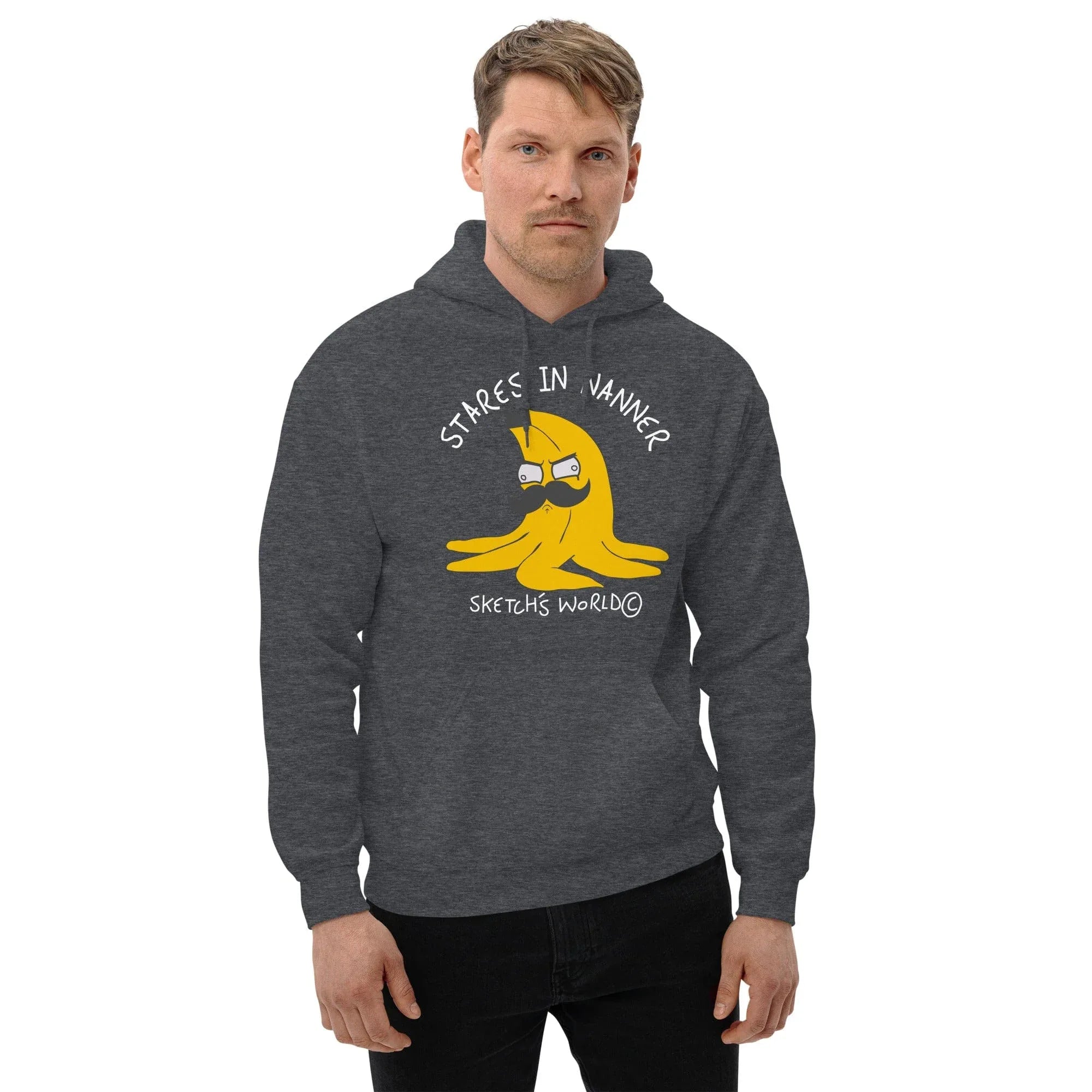 Tactical Gear Junkie Dark Heather / S Sketch's World © Officially Licensed - Stares in Nanners Unisex Hoodie