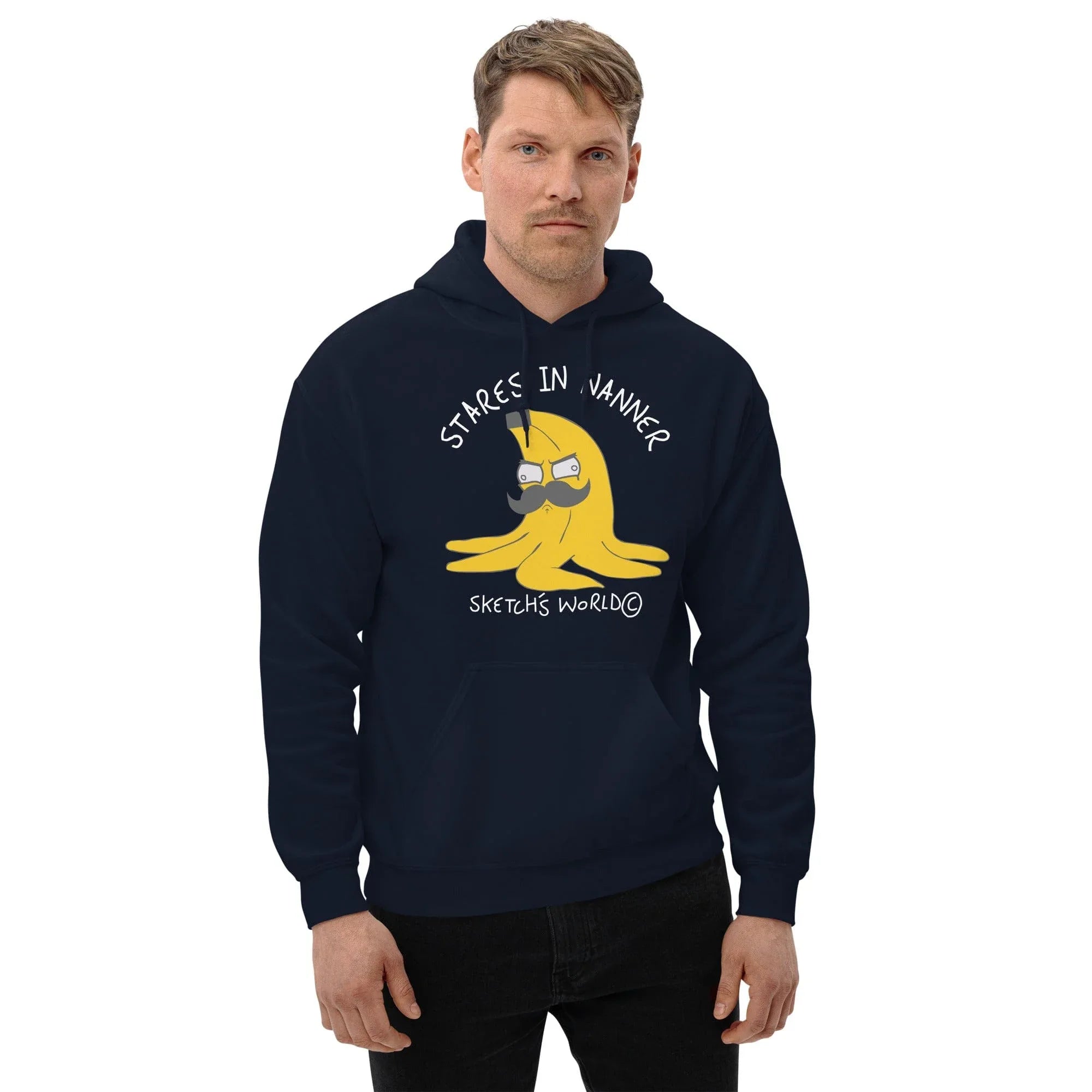 Tactical Gear Junkie Navy / S Sketch's World © Officially Licensed - Stares in Nanners Unisex Hoodie