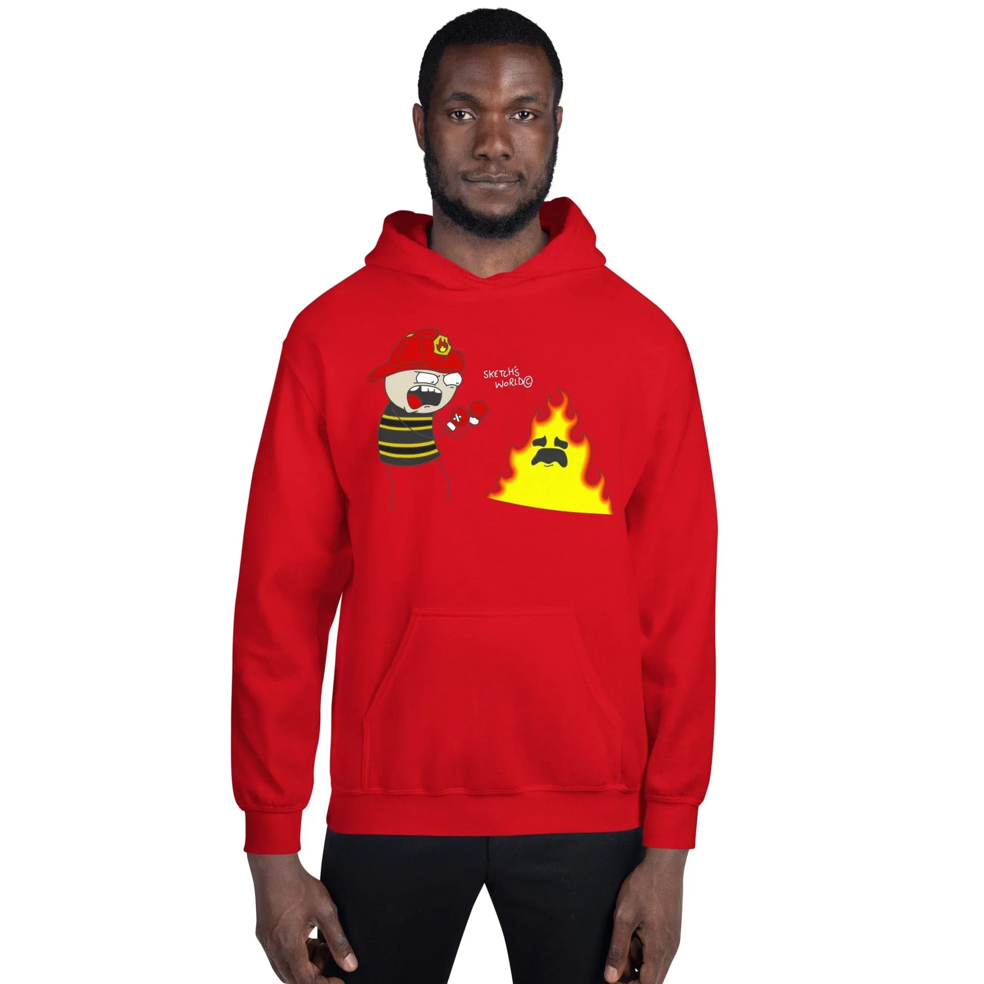 Tactical Gear Junkie Red / S Sketch's World © Officially Licensed - Firefighter Unisex Hoodie