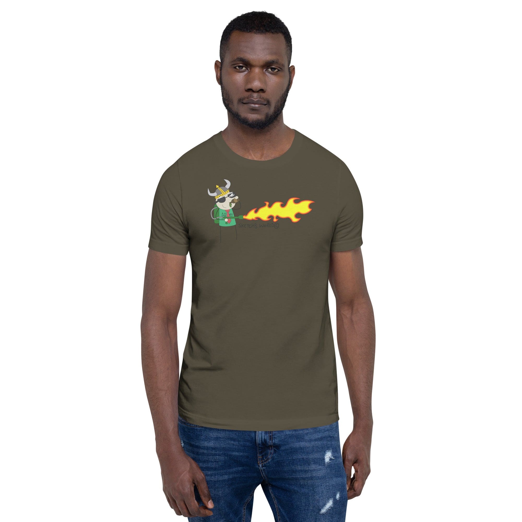 Tactical Gear Junkie Army / S Sketch's World © Officially Licensed - Army Flamethrower Unisex T-Shirt