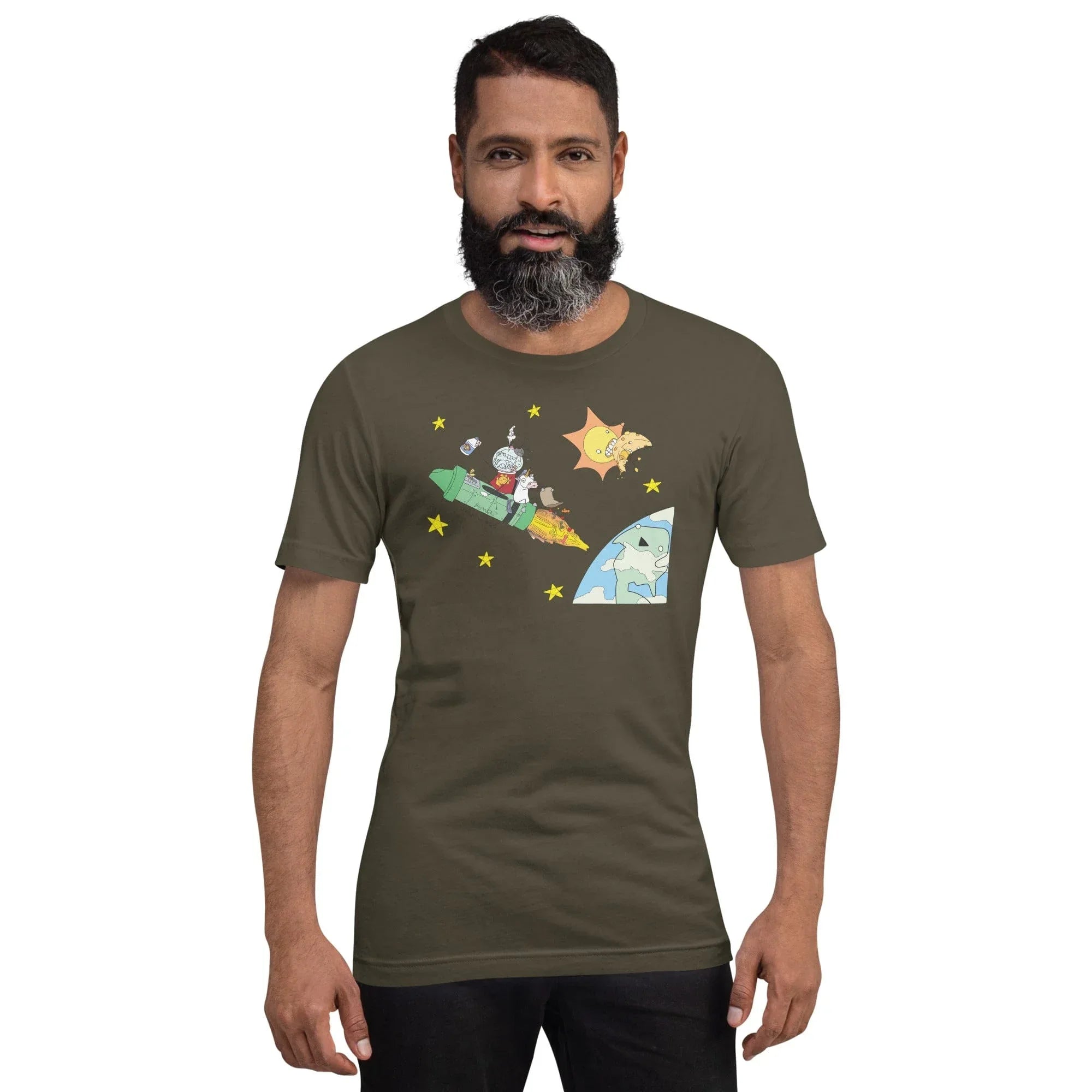 Tactical Gear Junkie Army / S Sketch's World © Officially Licensed - Marine & Rocket Unisex T-Shirt