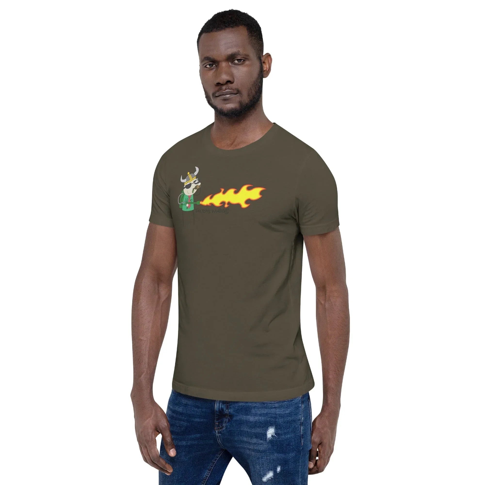 Tactical Gear Junkie Sketch's World © Officially Licensed - Army Flamethrower Unisex T-Shirt