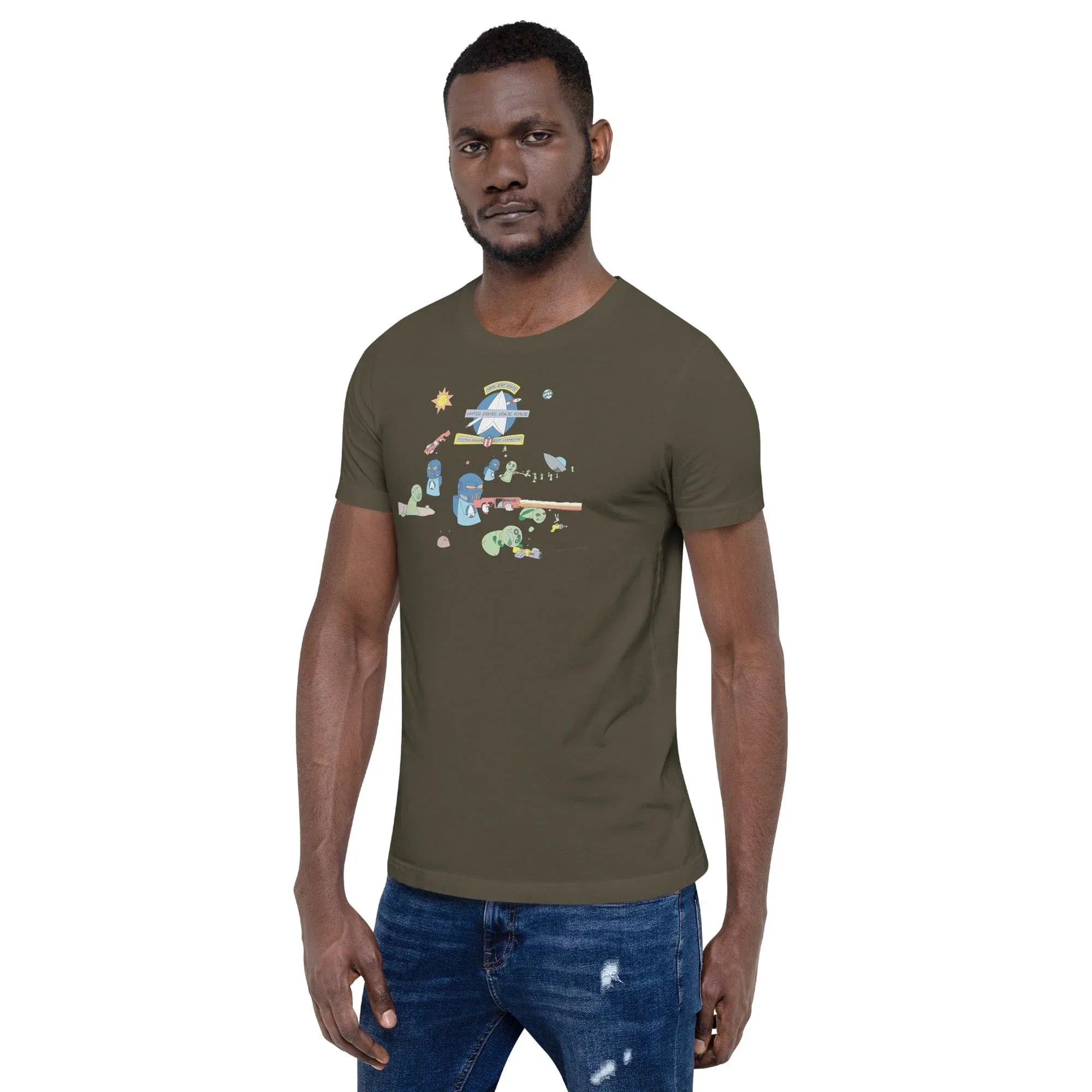Tactical Gear Junkie Sketch's World © Officially Licensed - Space Force & Aliens Unisex T-Shirt