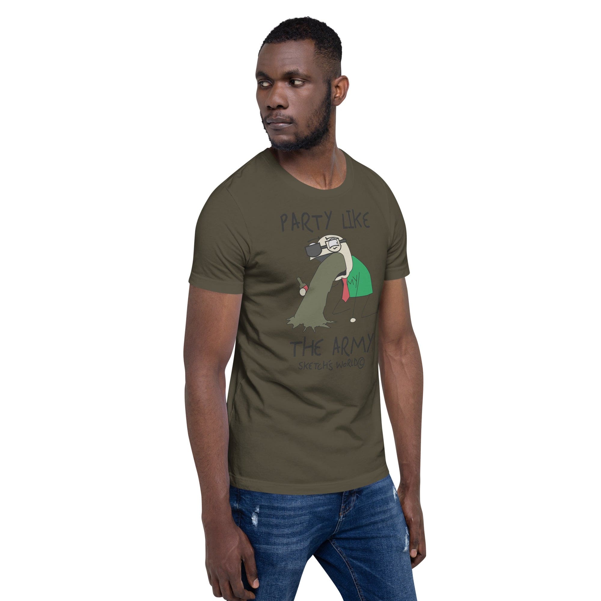 Tactical Gear Junkie Sketch's World © Officially Licensed - Party Like the Army Unisex T-Shirt