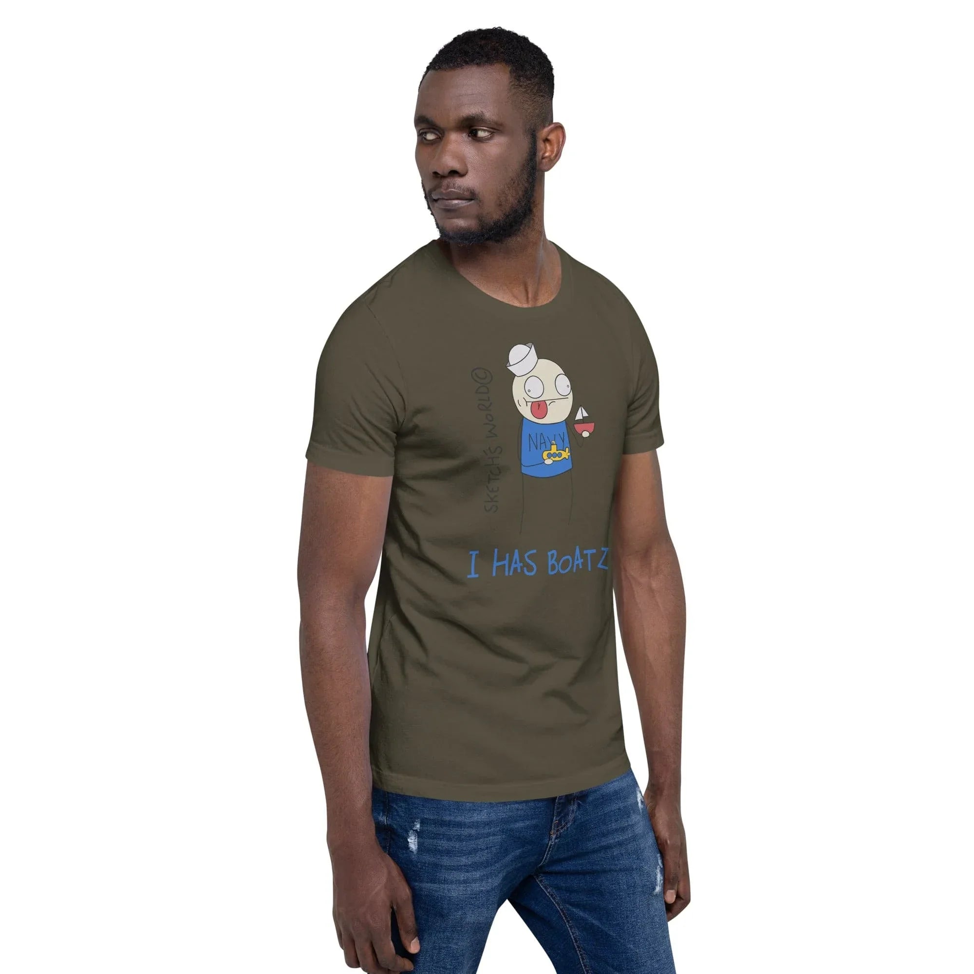 Tactical Gear Junkie Sketch's World © Officially Licensed - I Has Boatz Navy Unisex T-Shirt