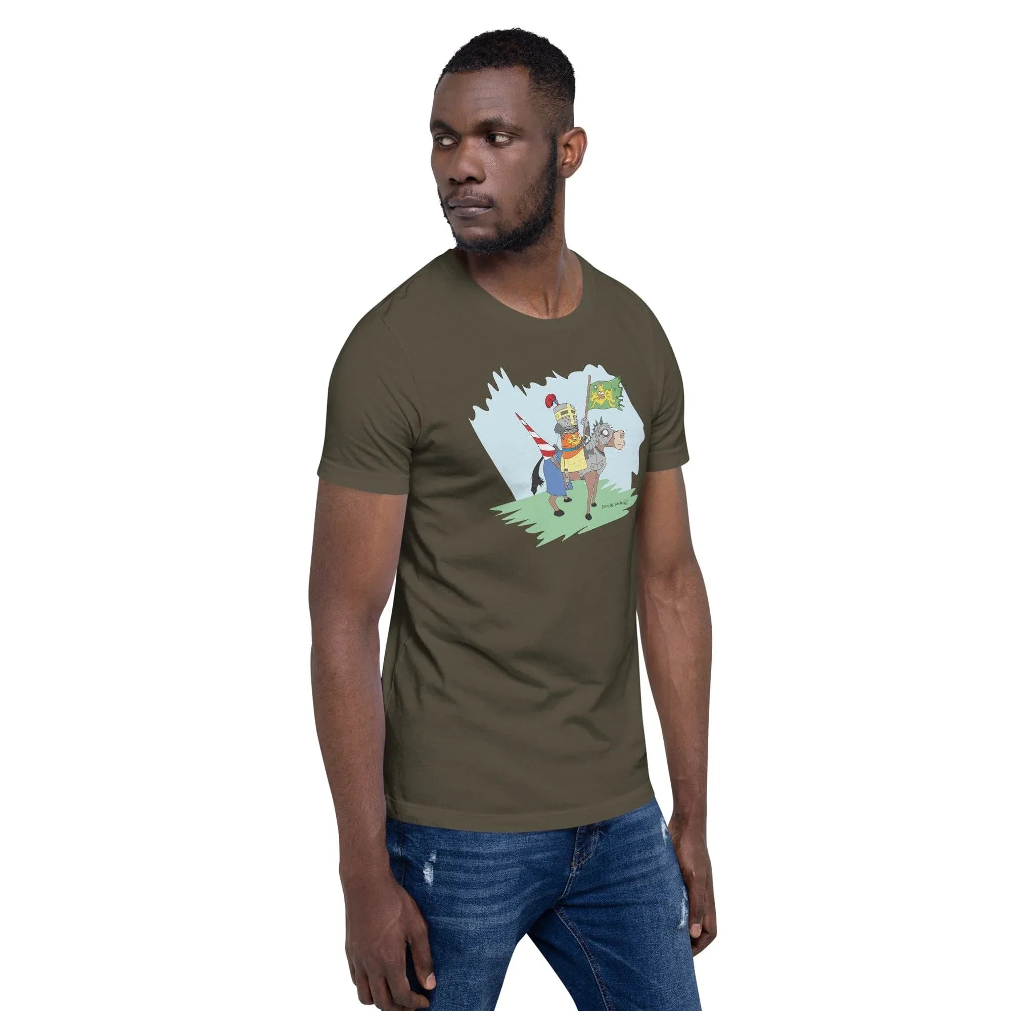 Tactical Gear Junkie Sketch's World © Officially Licensed - Knight on Horse Unisex T-Shirt