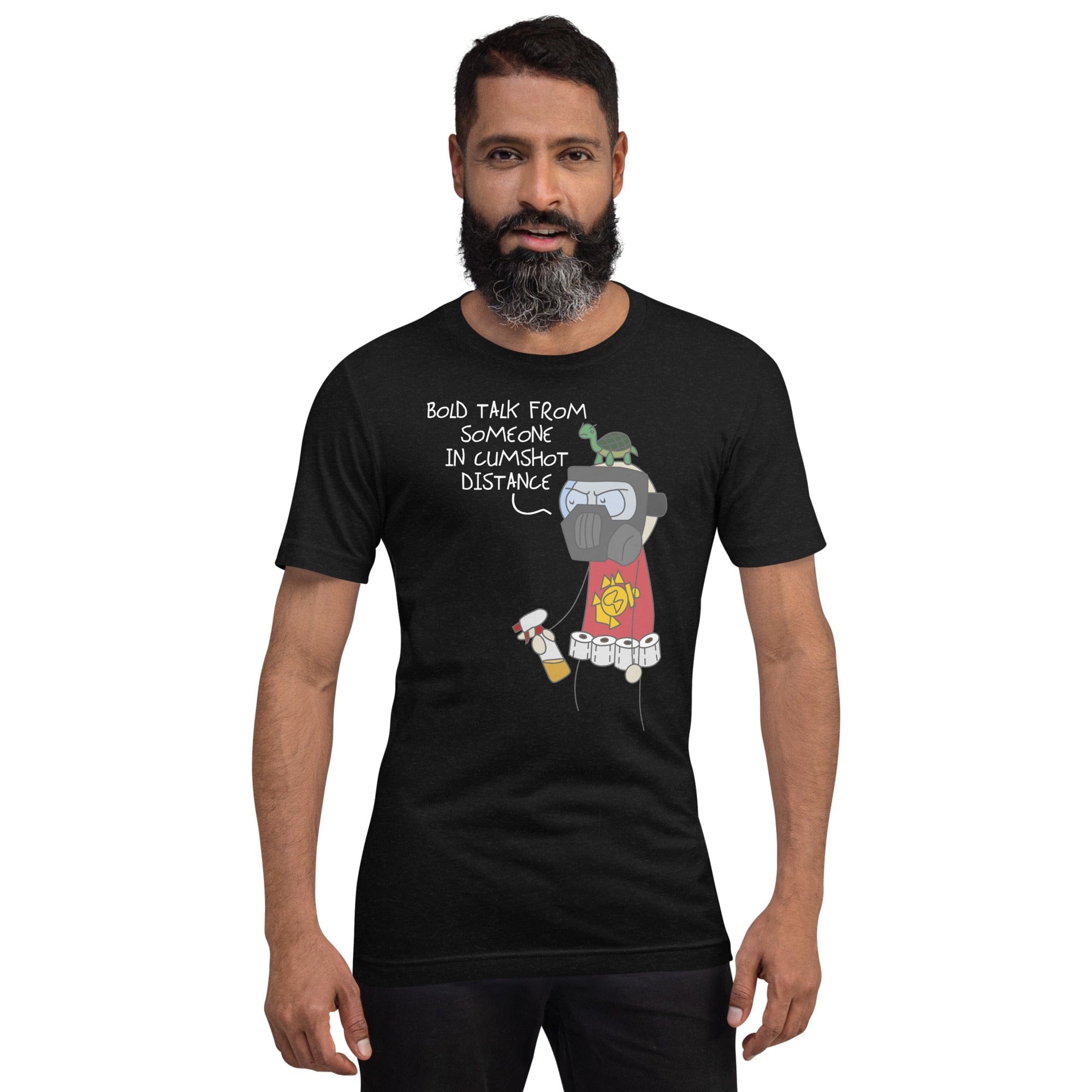 Tactical Gear Junkie Black Heather / XS Sketch's World © Officially Licensed - Cumshot Distance Marine Unisex T-Shirt