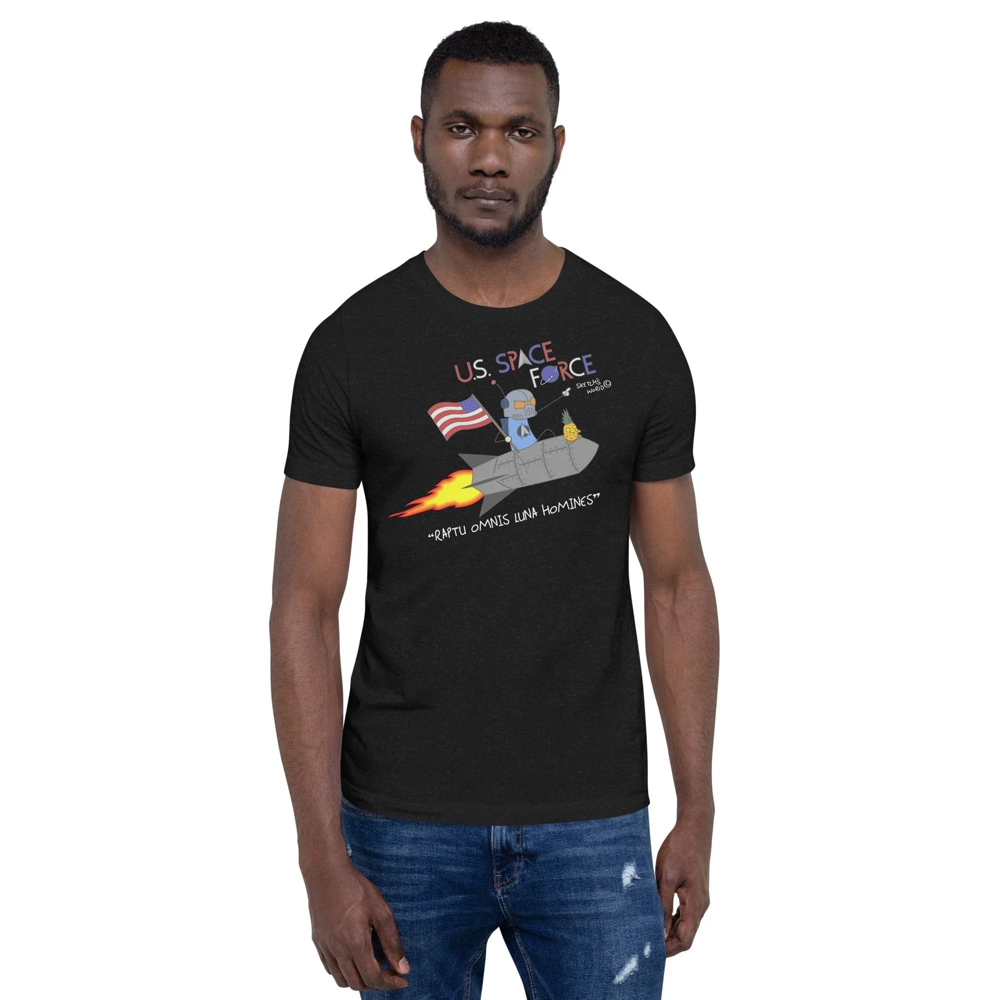 Tactical Gear Junkie Black Heather / XS Sketch's World © Officially Licensed - US Space Force Unisex T-Shirt