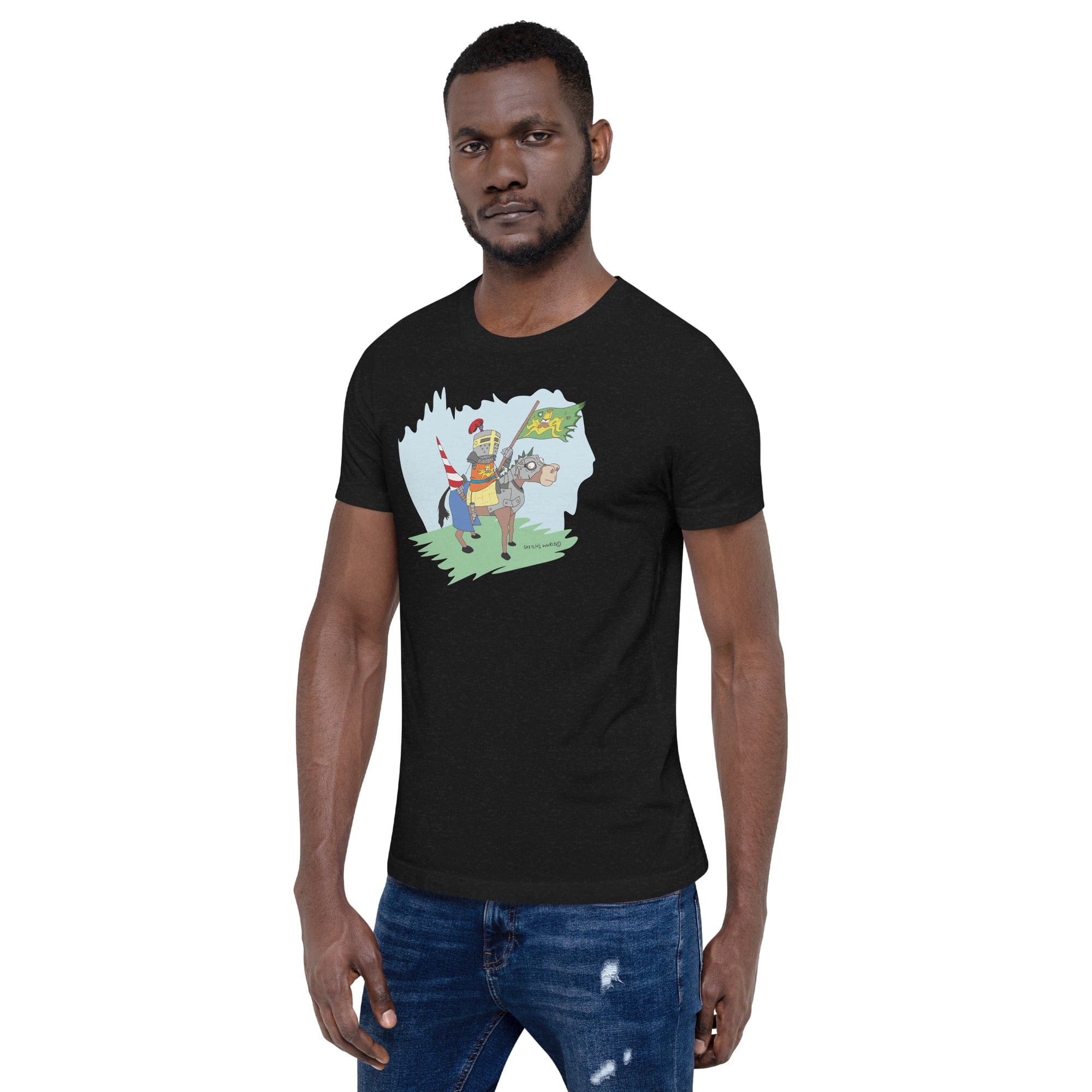 Tactical Gear Junkie Sketch's World © Officially Licensed - Knight on Horse Unisex T-Shirt