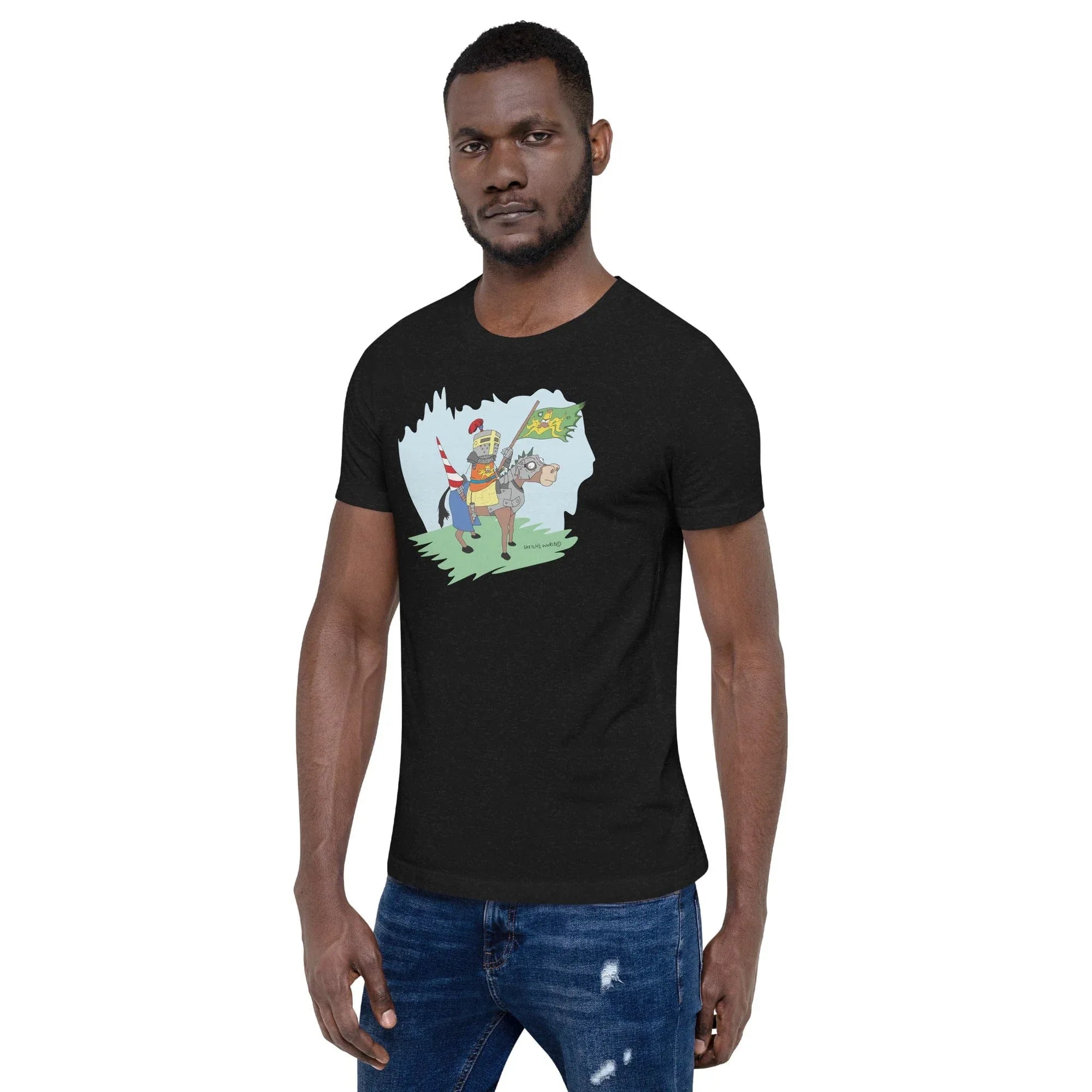 Tactical Gear Junkie Sketch's World © Officially Licensed - Knight on Horse Unisex T-Shirt