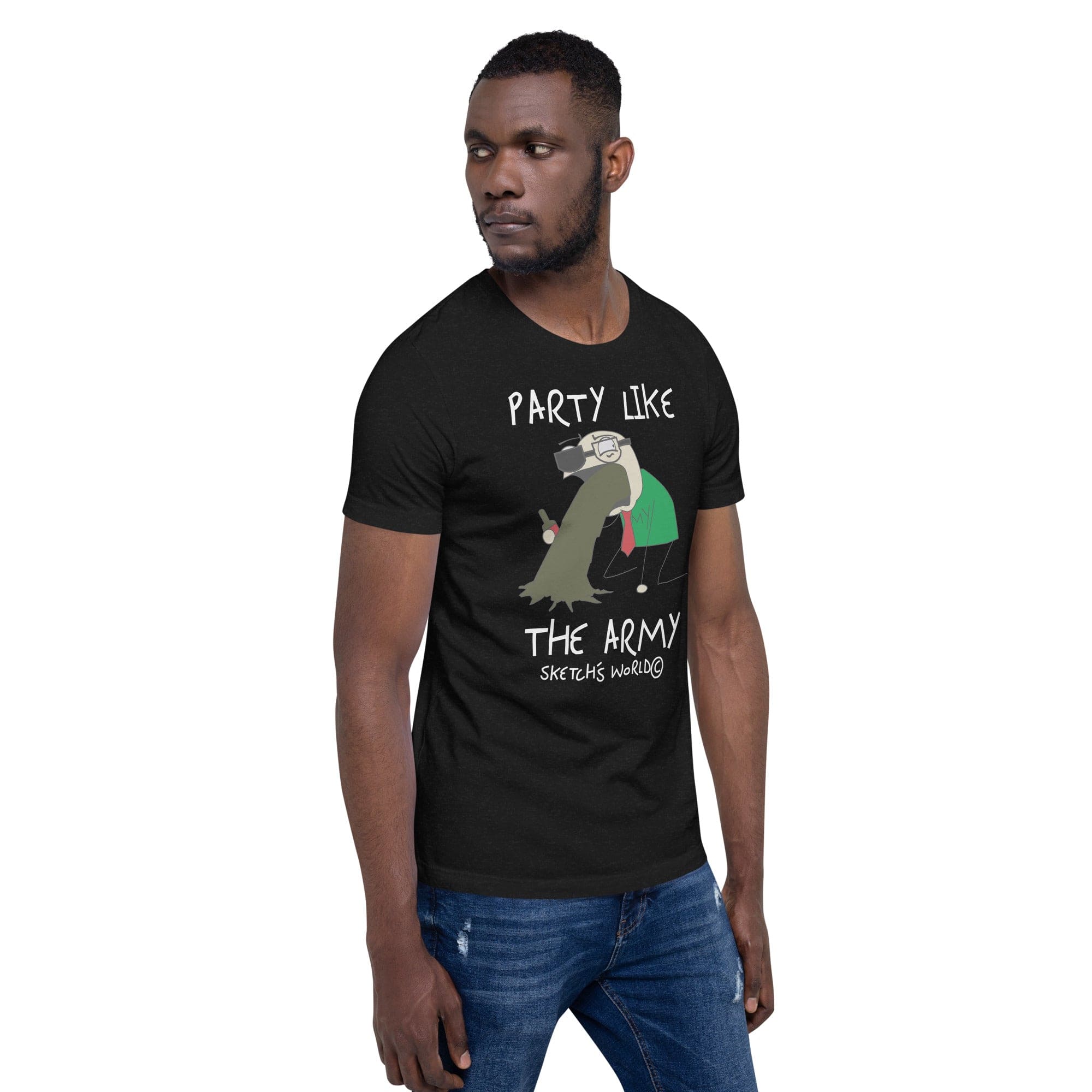 Tactical Gear Junkie Sketch's World © Officially Licensed - Party Like the Army Unisex T-Shirt