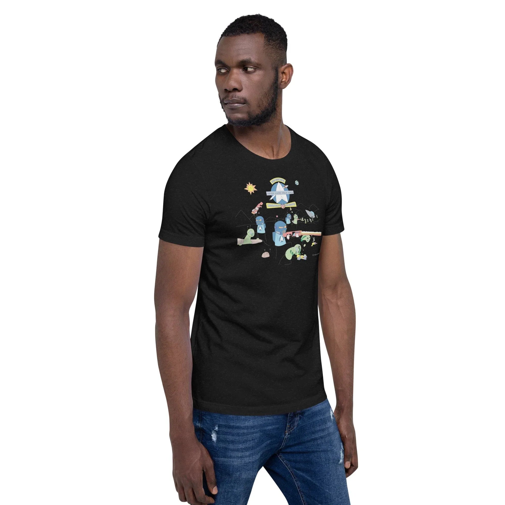Tactical Gear Junkie Sketch's World © Officially Licensed - Space Force & Aliens Unisex T-Shirt