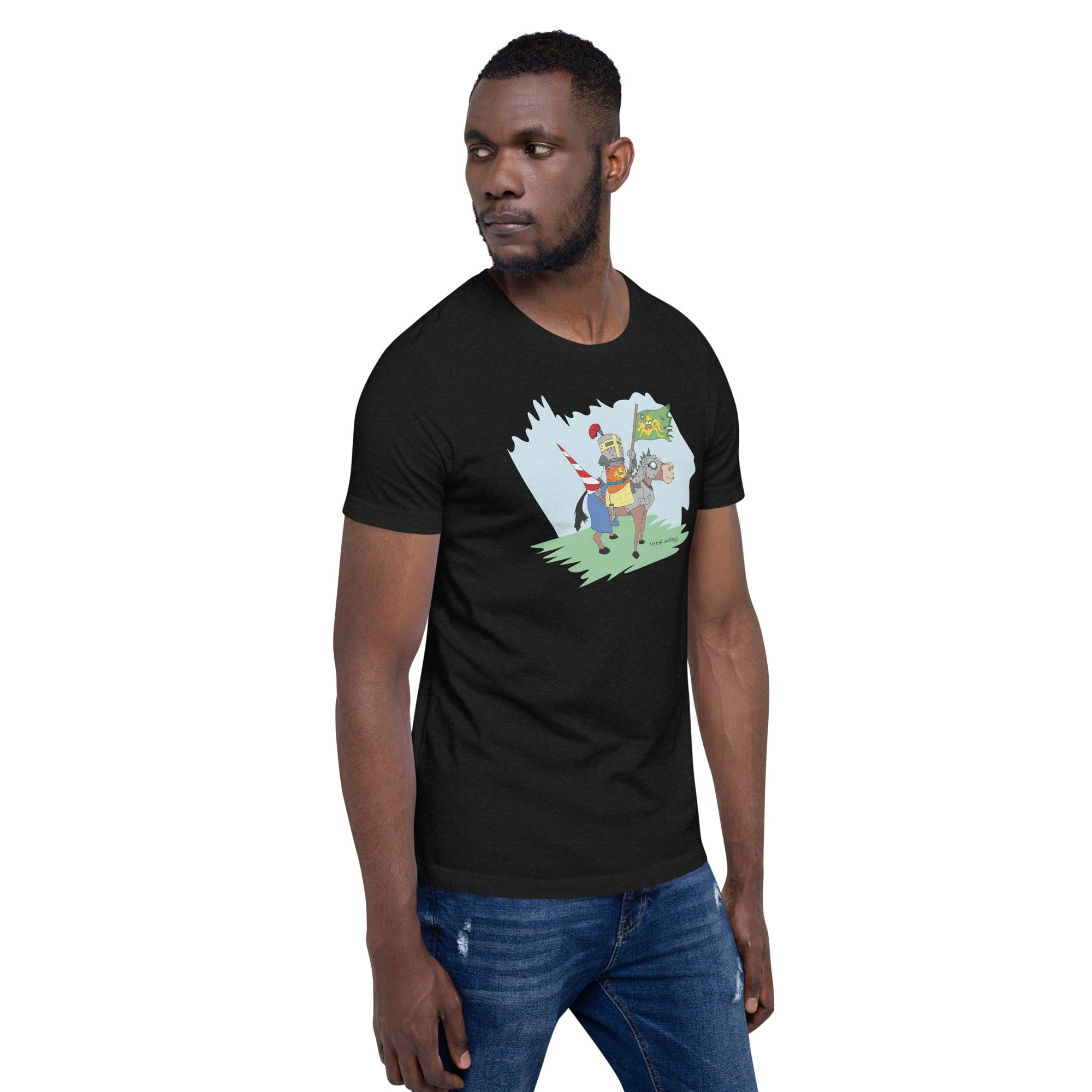 Tactical Gear Junkie Sketch's World © Officially Licensed - Knight on Horse Unisex T-Shirt