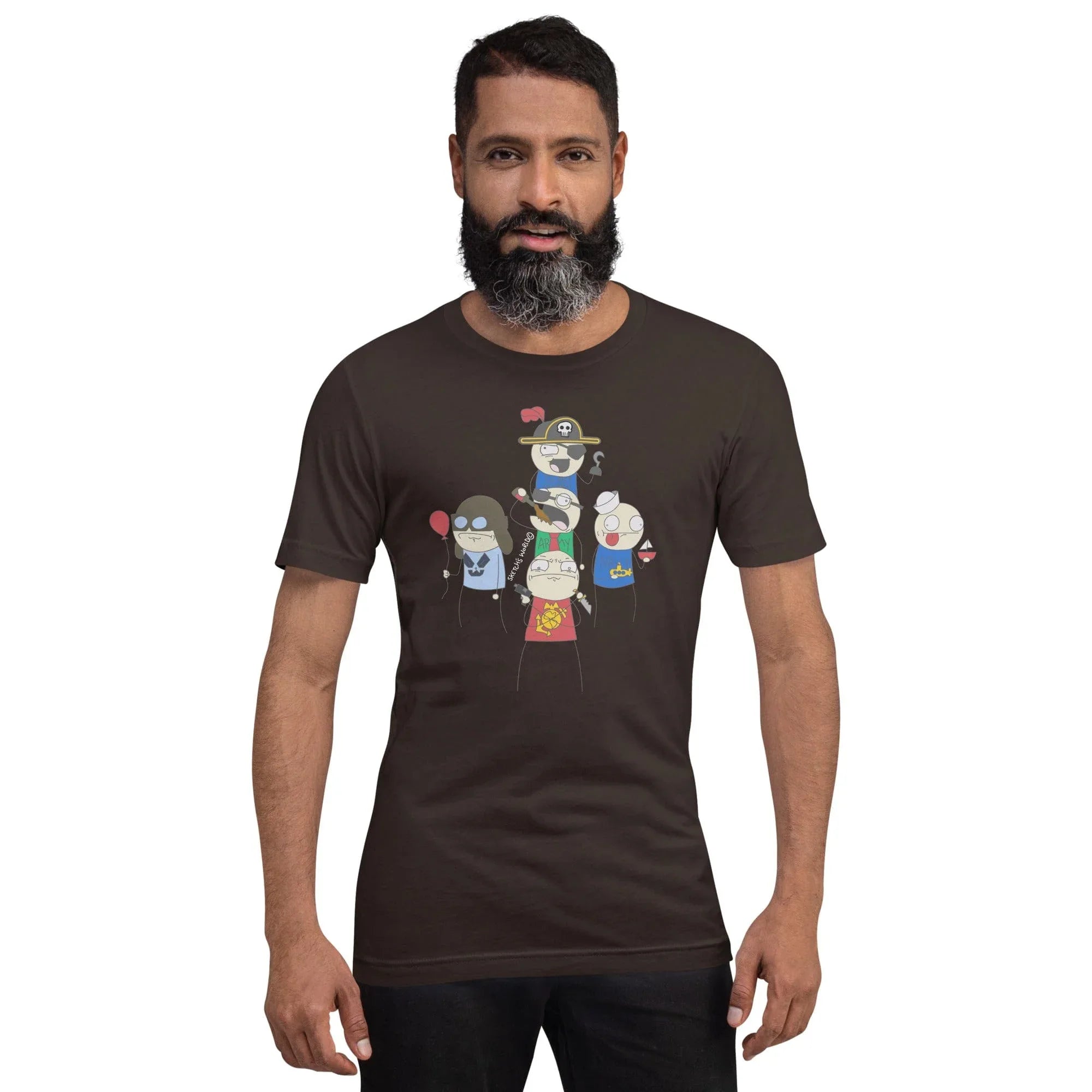 Tactical Gear Junkie Brown / S Sketch's World © Officially Licensed - 5 Branches Unisex T-Shirt