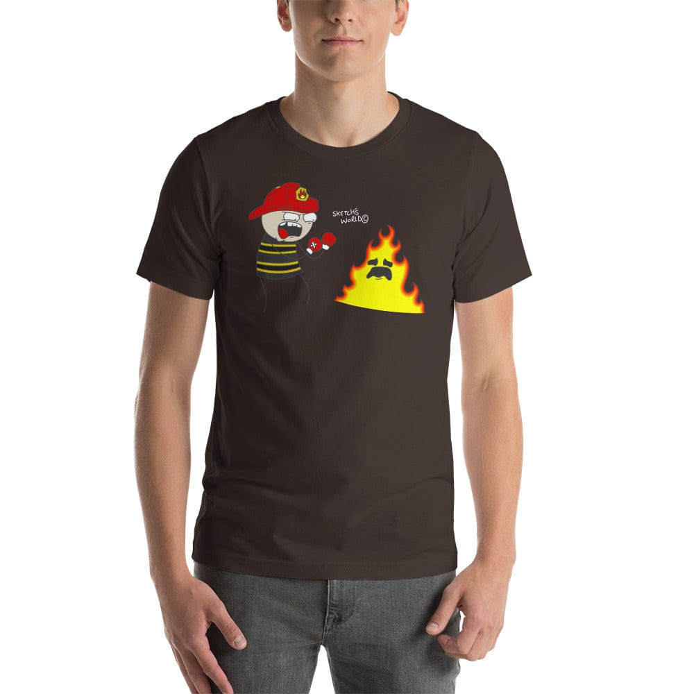 Tactical Gear Junkie Brown / S Sketch's World © Officially Licensed - Firefighter Unisex T-Shirt