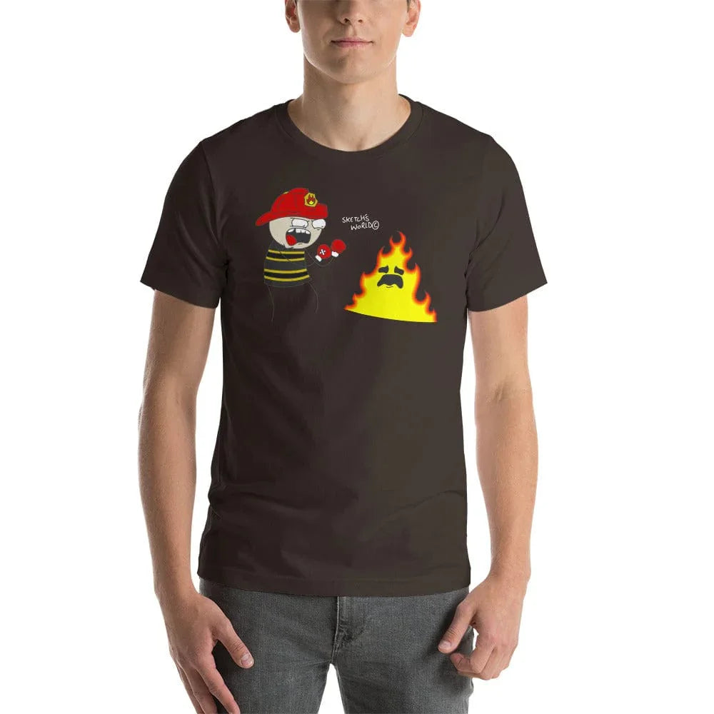 Tactical Gear Junkie Brown / S Sketch's World © Officially Licensed - Firefighter Unisex T-Shirt