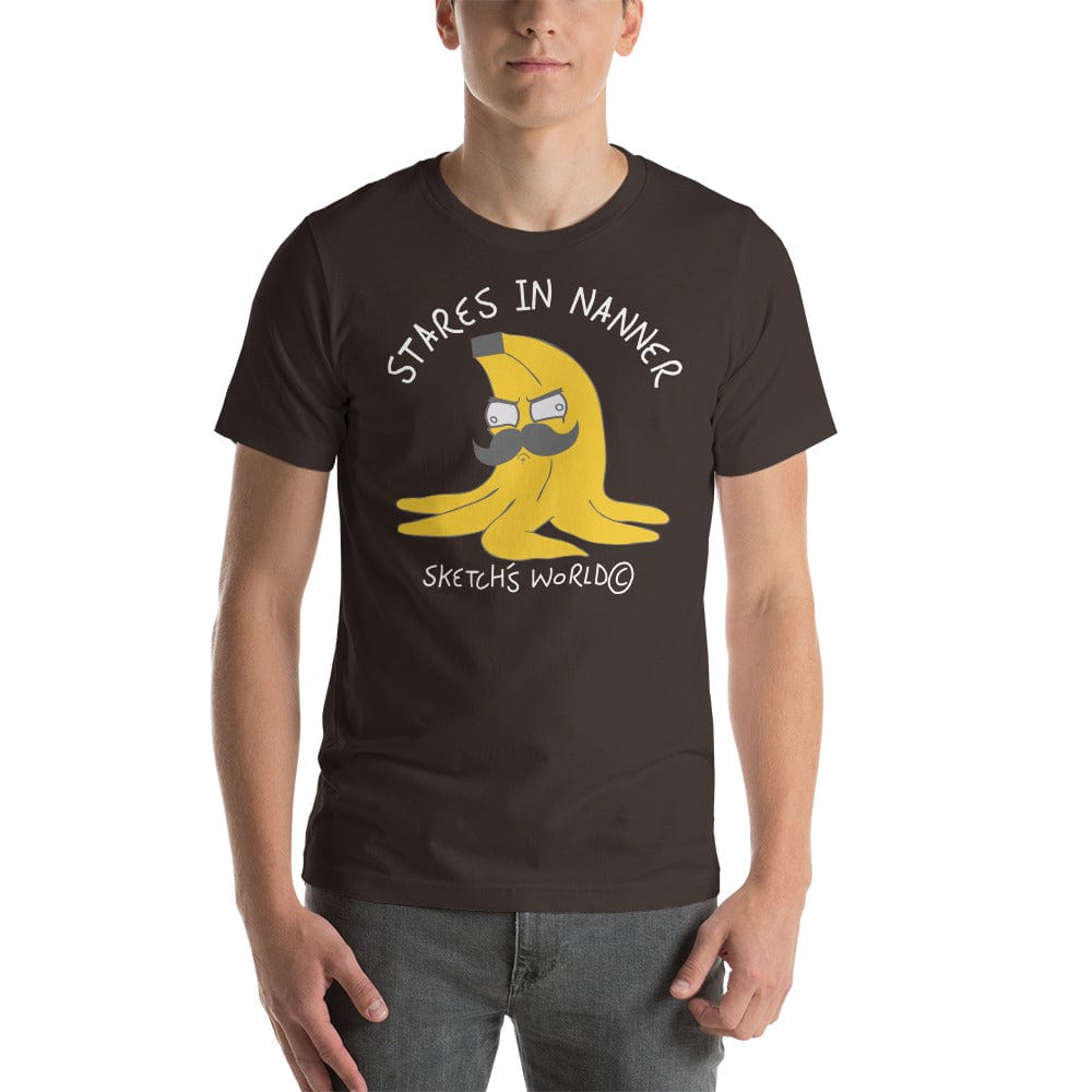 Tactical Gear Junkie Brown / S Sketch's World © Officially Licensed - Stares in Nanner Unisex T-Shirt