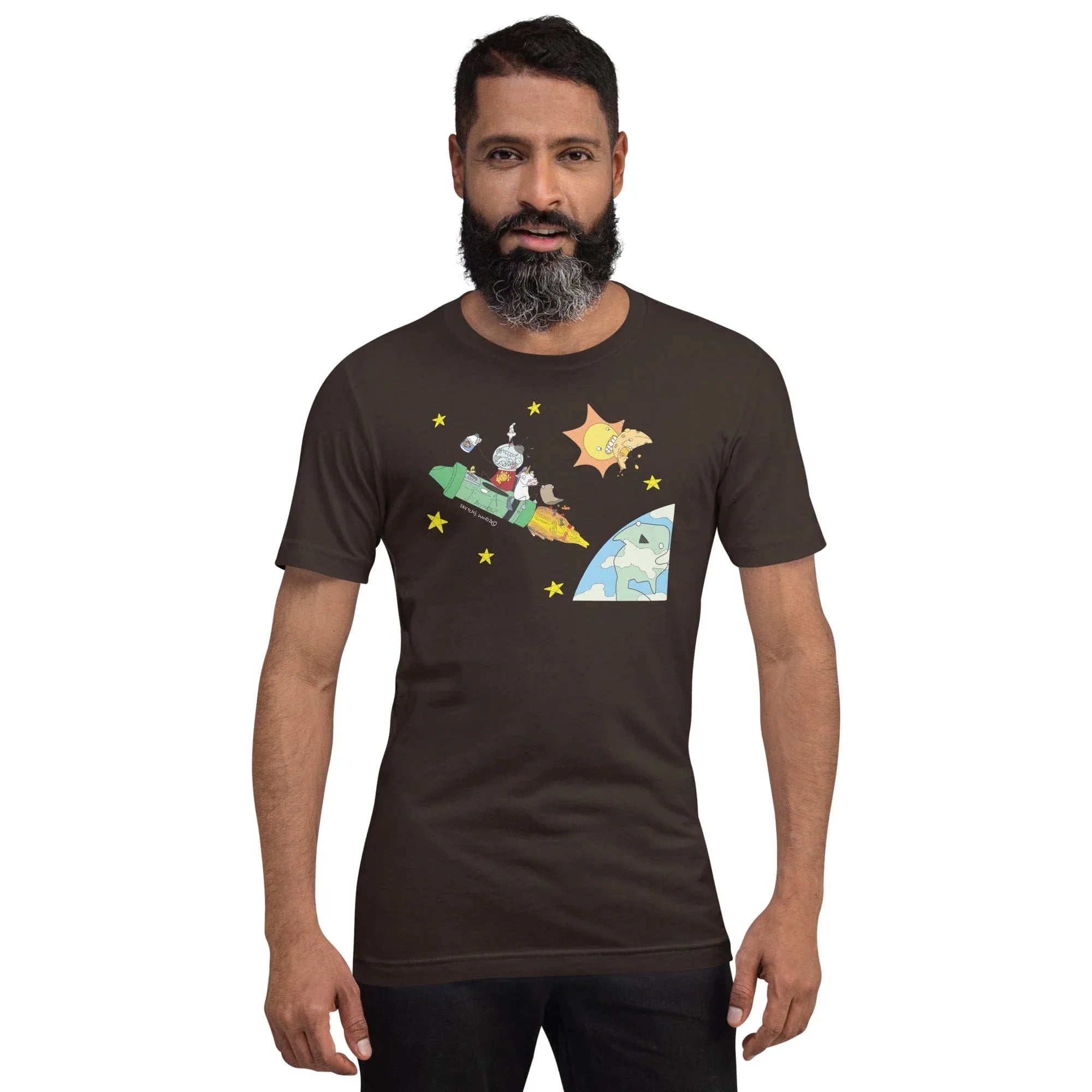 Tactical Gear Junkie Brown / S Sketch's World © Officially Licensed - Marine & Rocket Unisex T-Shirt