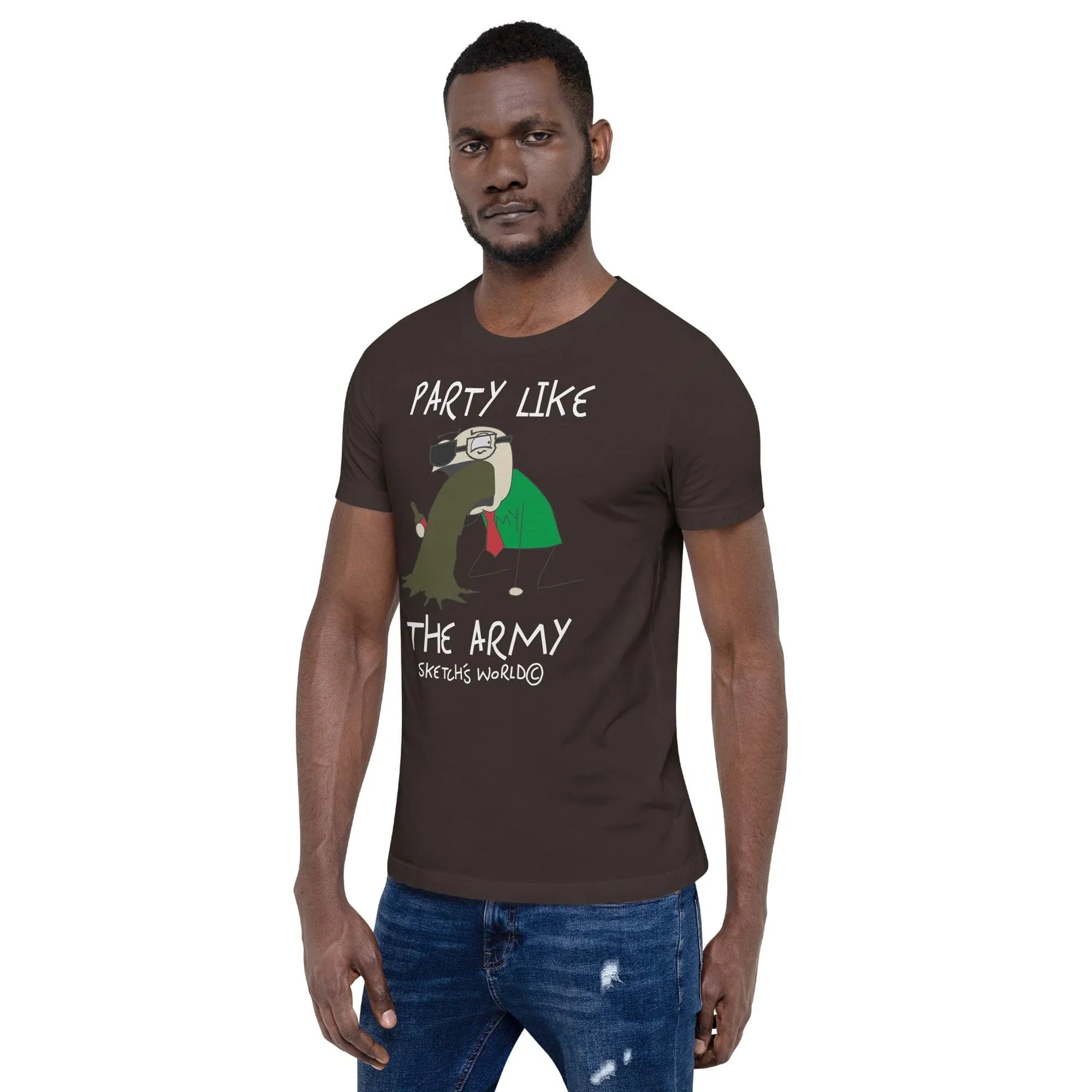 Tactical Gear Junkie Sketch's World © Officially Licensed - Party Like the Army Unisex T-Shirt