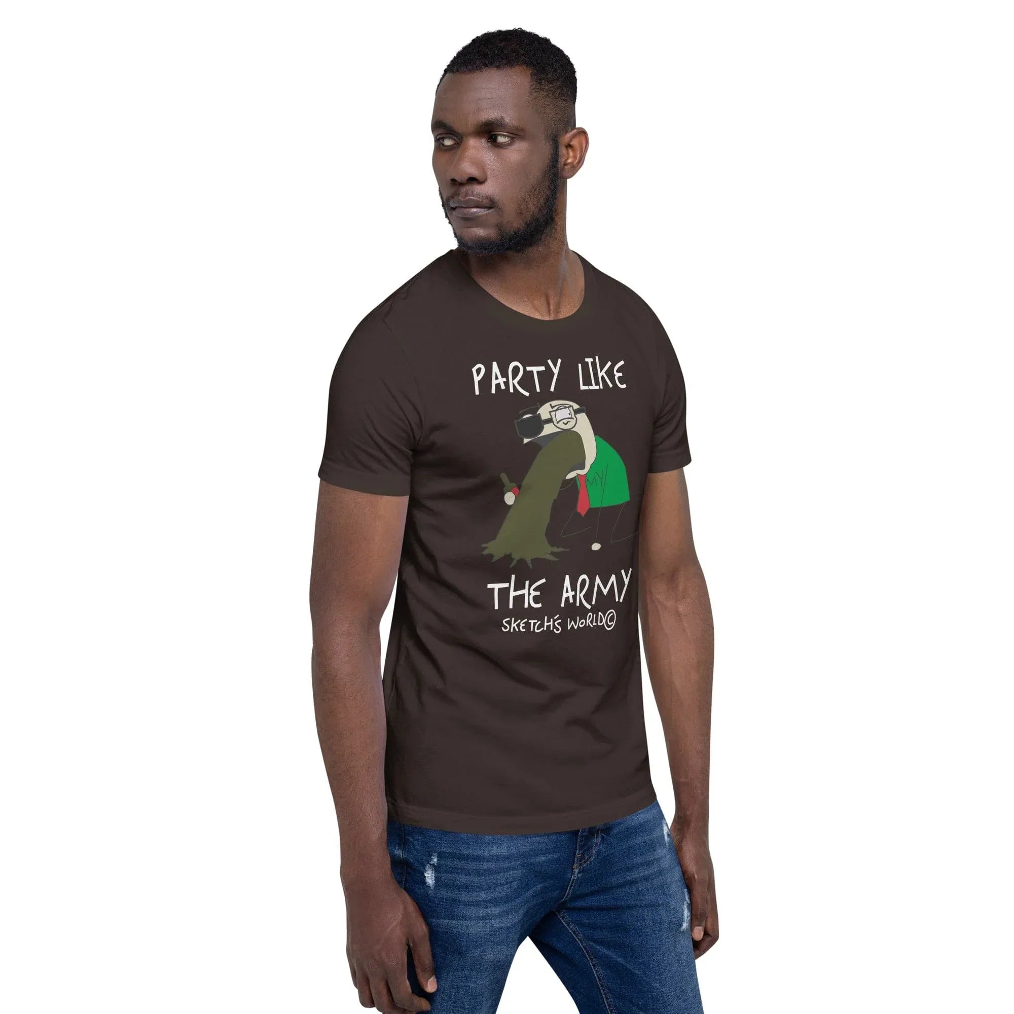 Tactical Gear Junkie Sketch's World © Officially Licensed - Party Like the Army Unisex T-Shirt